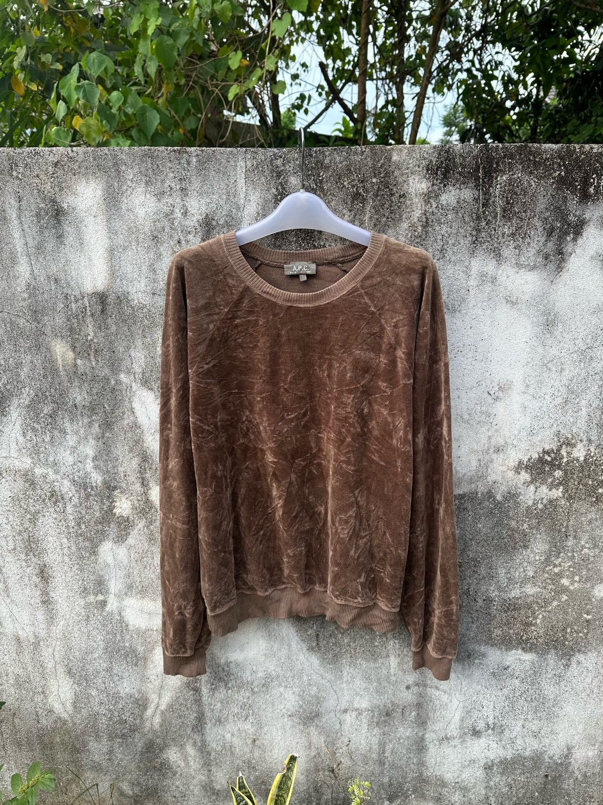 A.P.C velvet sweatshirt
