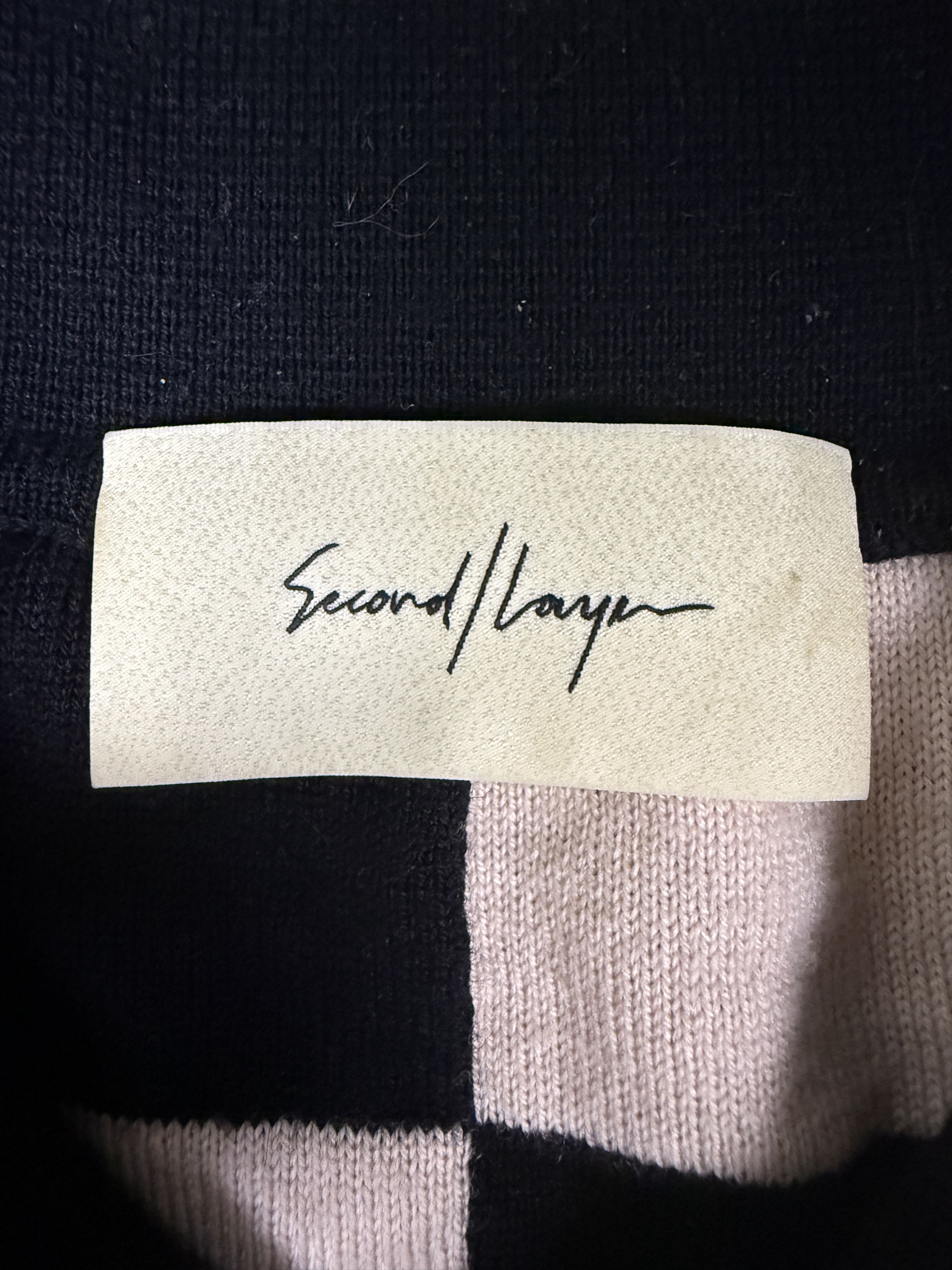 Second/Layer $800 Second/Layer Checkered Virgin Wool Knit Cardigan Size US L / EU 52-54 / 3 - 3 Thumbnail