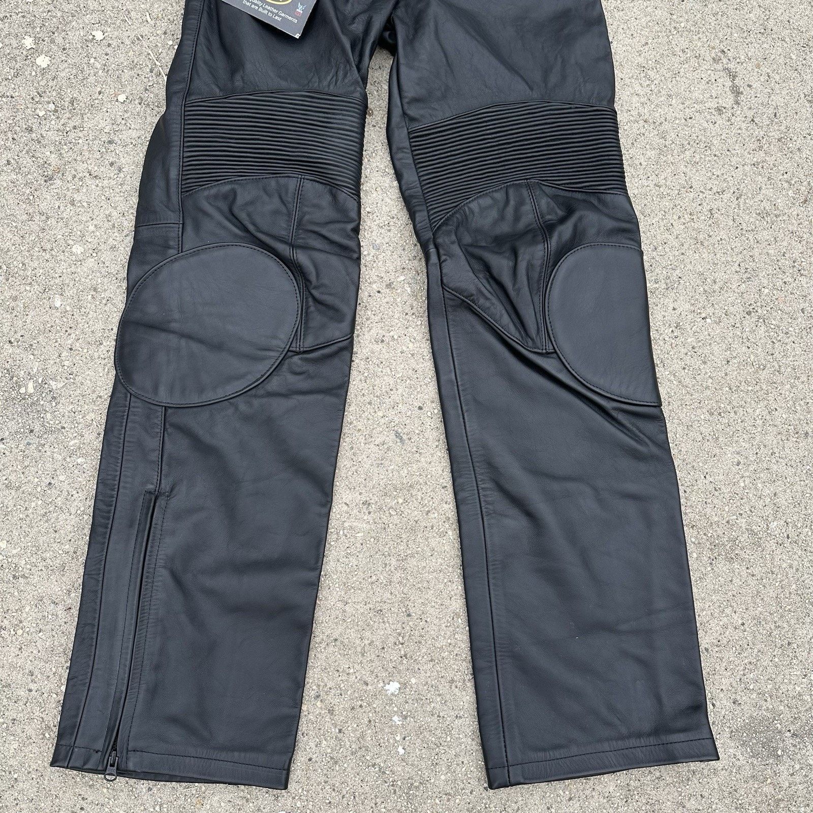 Harley Davidson × Leather × Vanson Leathers NWT Harley Davidson x Vanson Black Leather Pants Size 8 Size 28" / US 6 / IT 42 - 3 Thumbnail