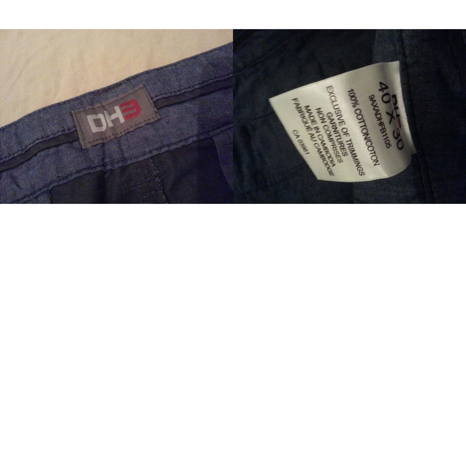 Vintage DH3 Pants Mens 40 Gray New Khaki 40x30 Straight Classic Grey Slack Trouser Chino Size US 40 / EU 56 - 8 Thumbnail