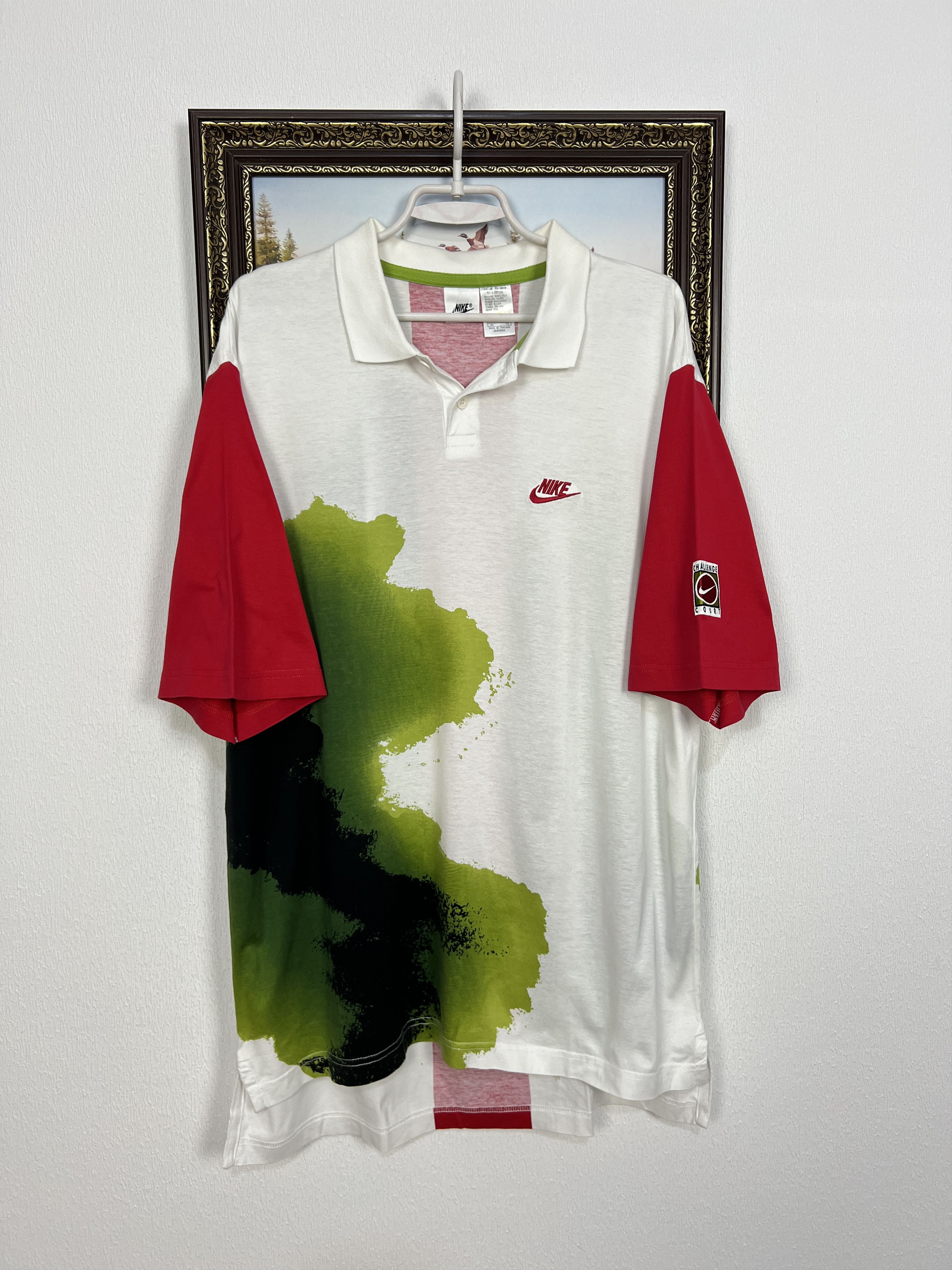 Nike Vintage Challenge Court Andre Agassi Tennis Shirt Jersey Tee Size US XL / EU 56 / 4 - 1 Thumbnail