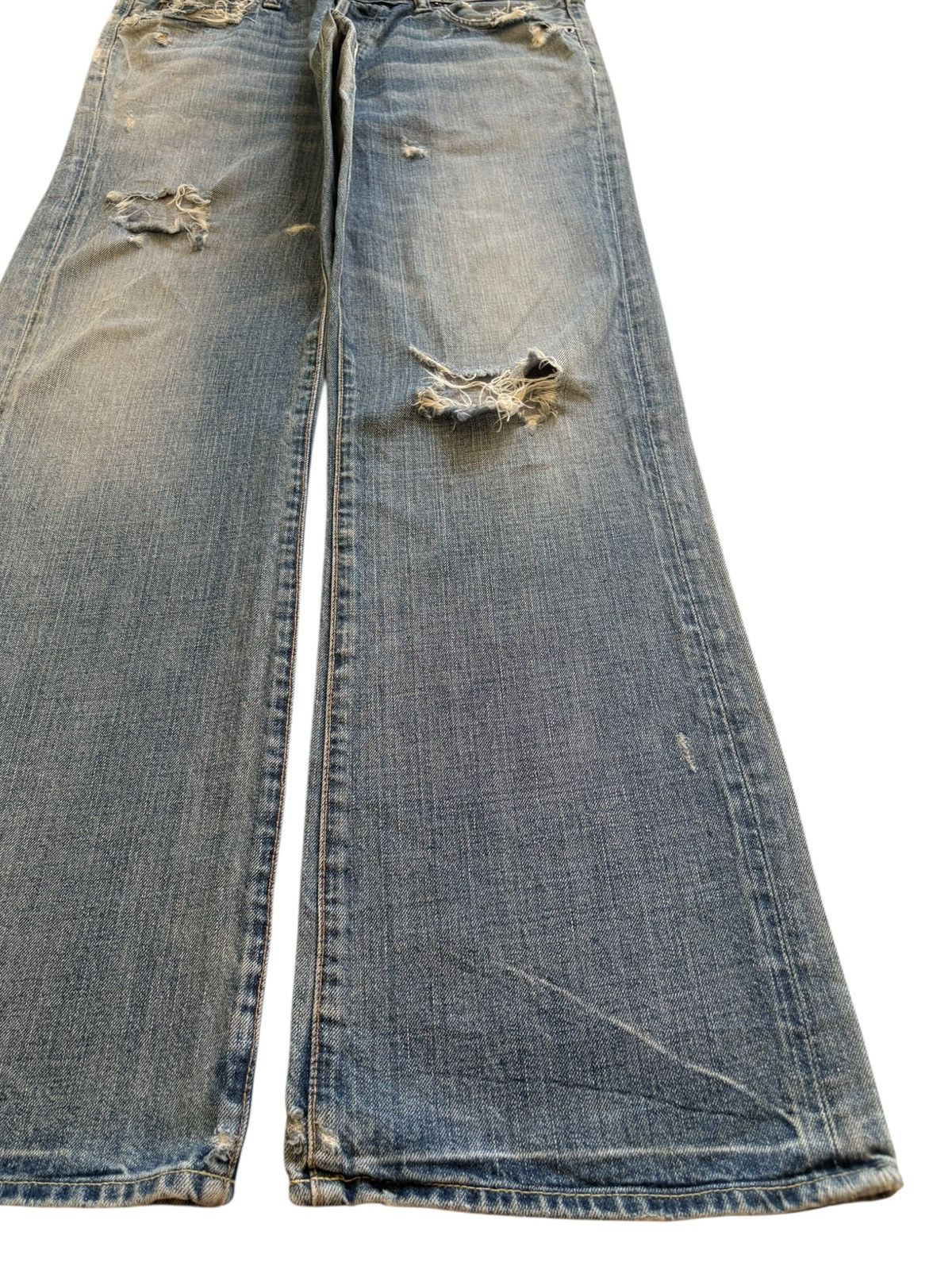 Abercrombie & Fitch Vintage Abercrombie Mud Wash Distressed Bootcut Flare Jeans Size US 34 / EU 50 - 7 Thumbnail