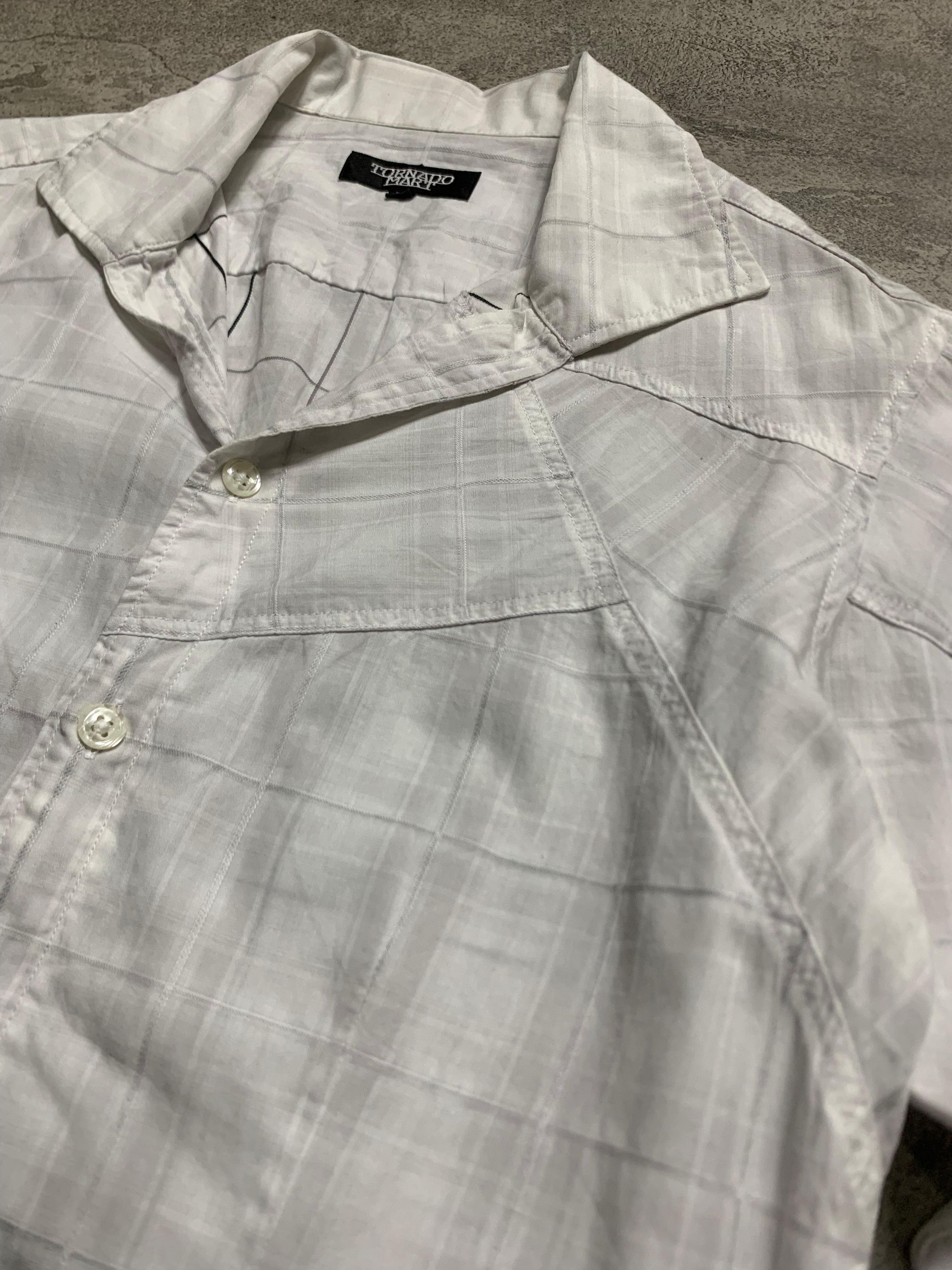 Tornado Mart Tornado Mart - Open Collar Slim Fit Button Up Shirt Size US S / EU 44-46 / 1 - 2 Thumbnail
