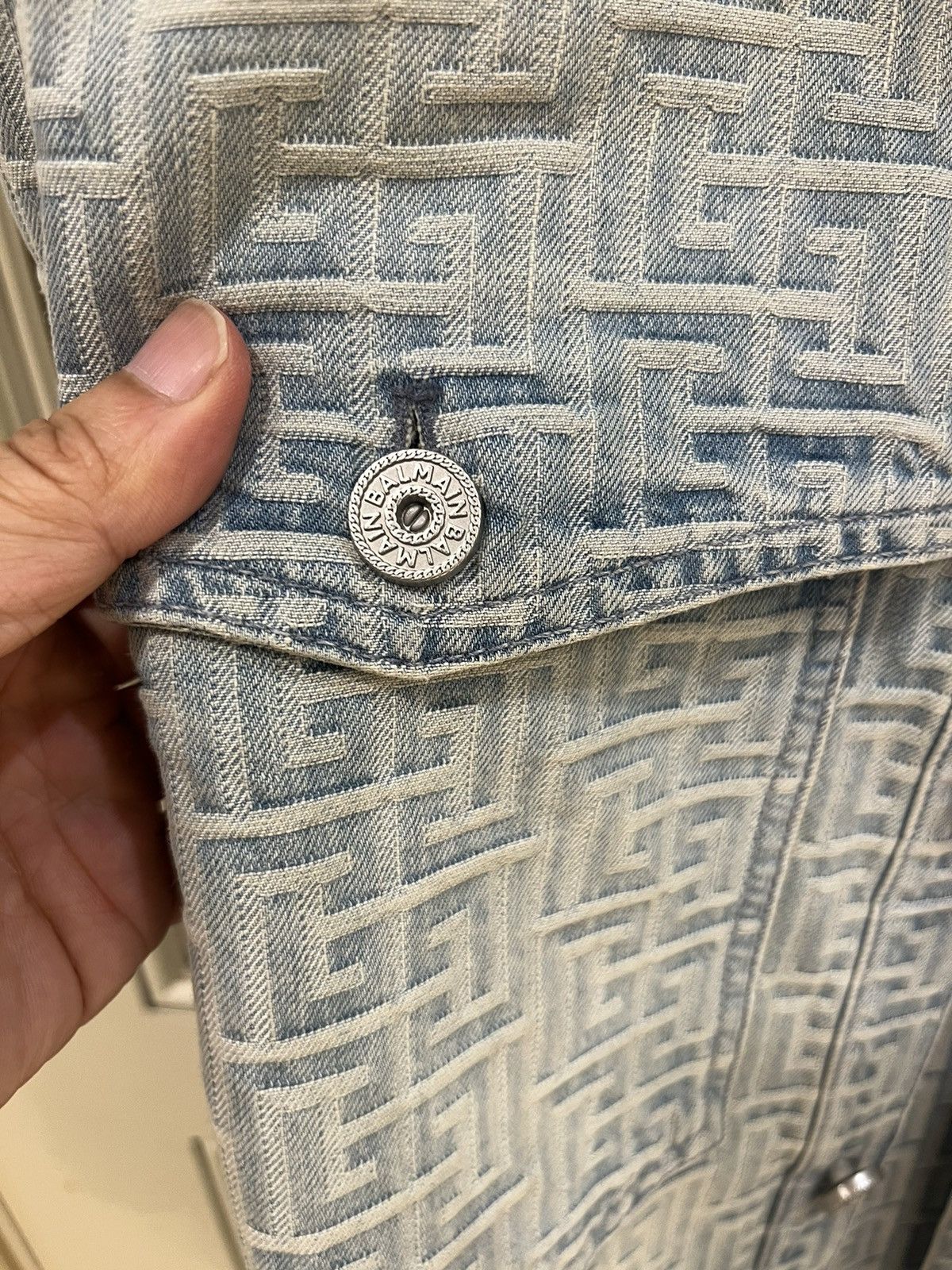 Balmain Monogram Denim overshirt size 46 Size US S / EU 44-46 / 1 - 6 Thumbnail