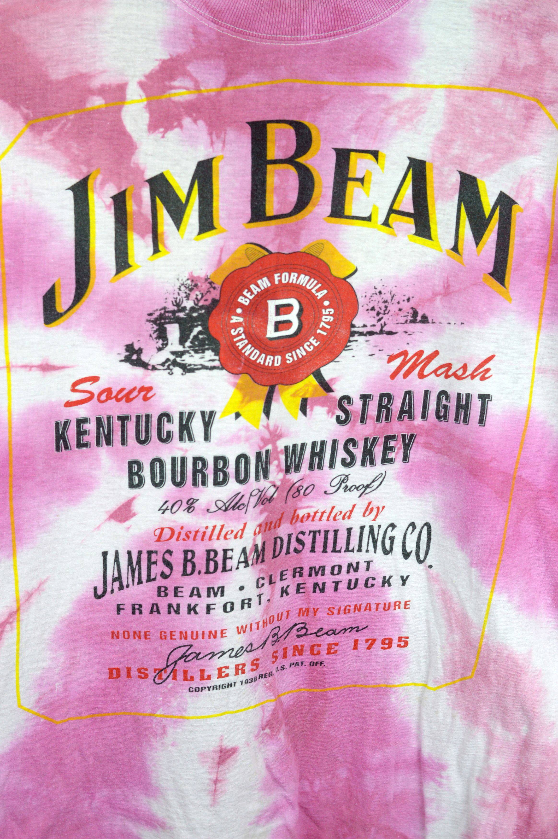 Vintage Vintage Jim Bean Tie Dye 90s t shirt Size US L / EU 52-54 / 3 - 3 Thumbnail