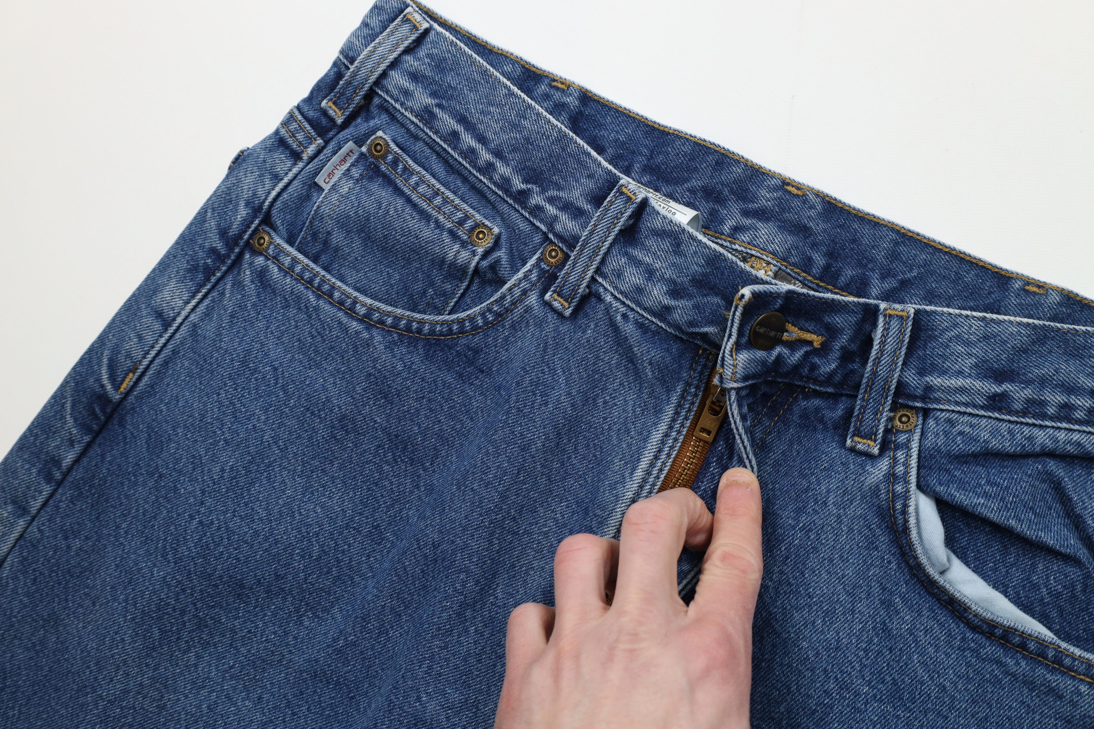 Carhartt Vintage Y2K Carhartt Heavy Flannel Lined Wide Leg Jeans Size US 34 / EU 50 - 10 Thumbnail