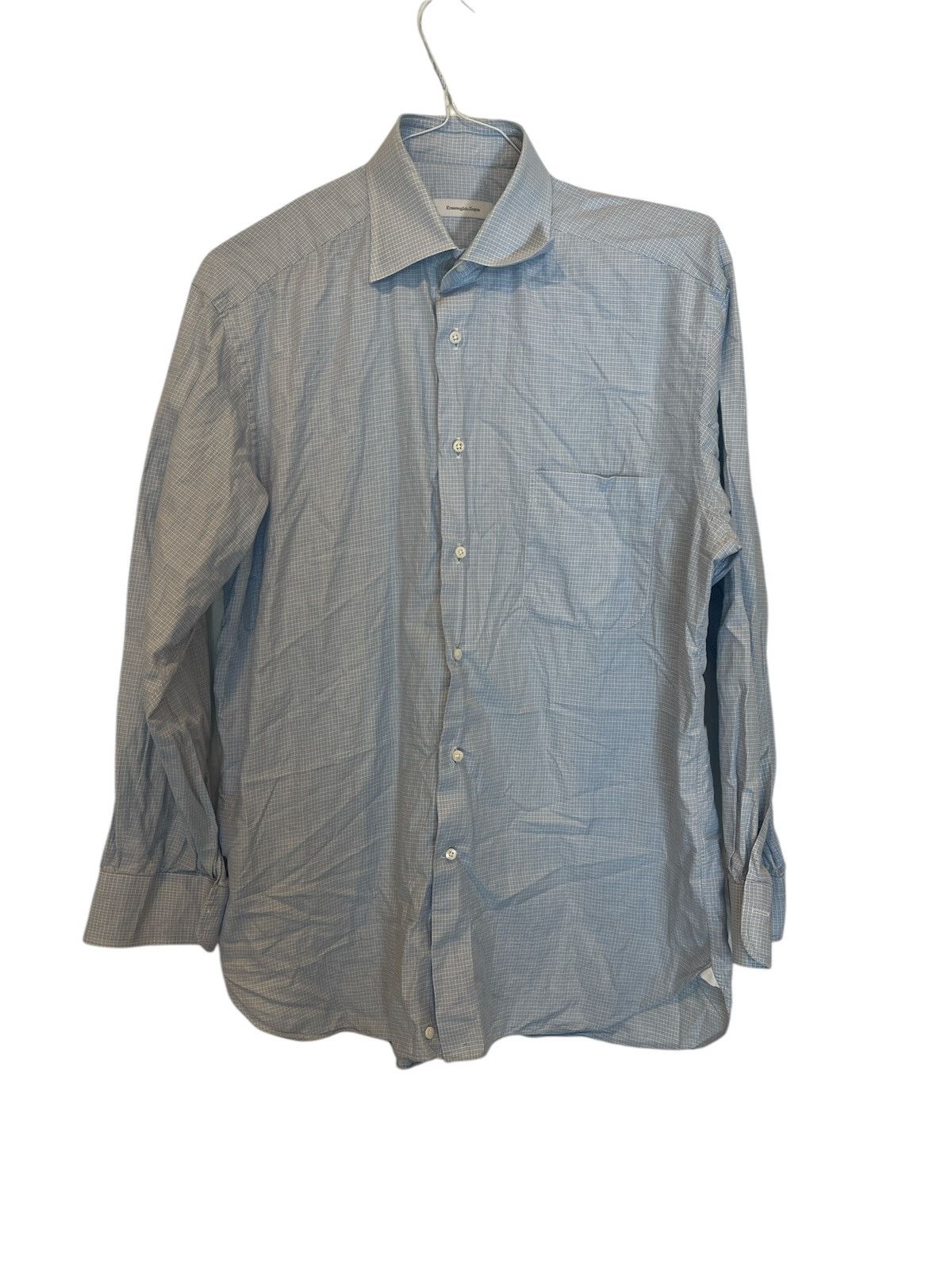 Ermenegildo Zegna Ermenegildo Zegna Men’s Shirt Size 41 / 16 Regular Blue Size US L / EU 52-54 / 3 - 1 Thumbnail