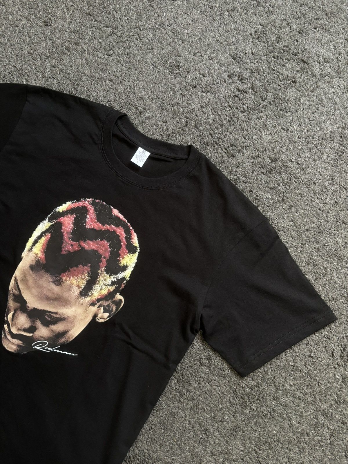NBA × Vintage Vintage basketball Dennis Rodman graphic oversize black tee Size US M / EU 48-50 / 2 - 2 Thumbnail