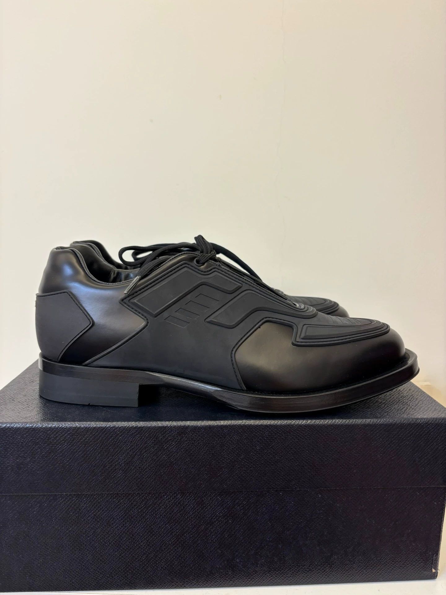 Prada Prada Tech Armor Leather Shoe US9 (43-44) Rare 100% New Size US 10 / EU 43 - 3 Thumbnail