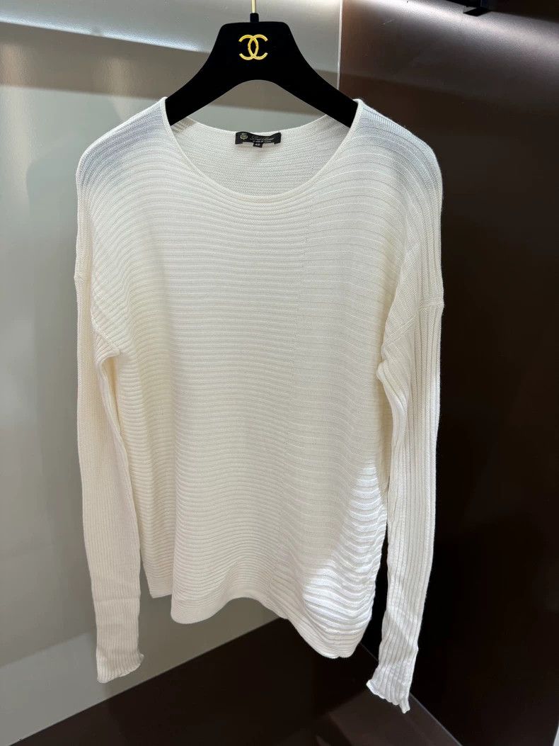 Loro Piana LORO PIANA Silk knitted sweater Size L / US 10 / IT 46 - 1 Thumbnail