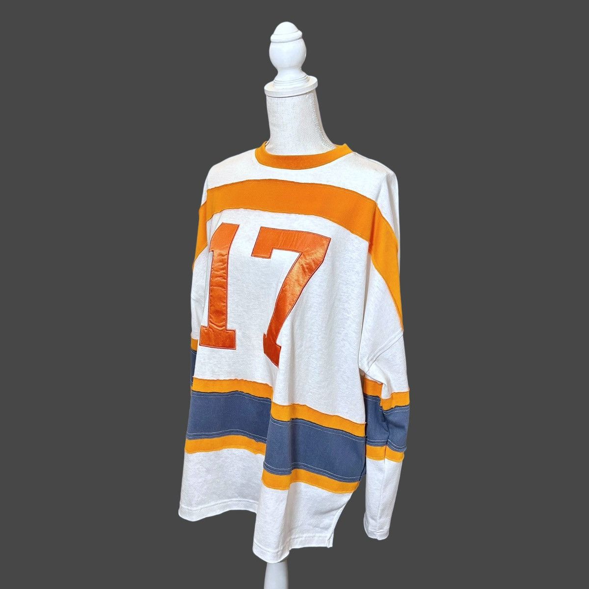 Other La Biz Long Sleeve Heritage T-Shirt White Blue Orange Sz S Size S / US 4 / IT 40 - 4 Thumbnail