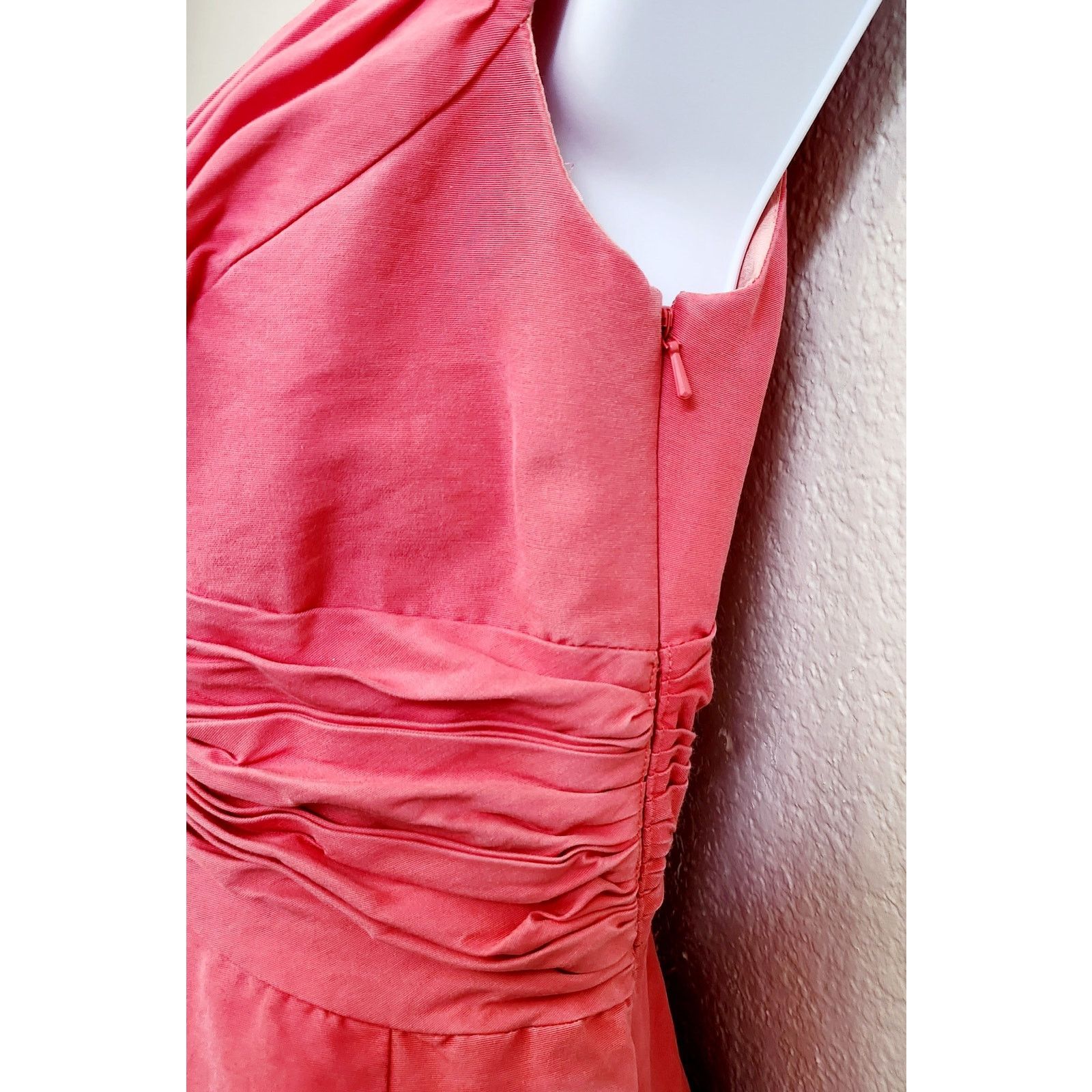 Anthropologie Mirror of Venus Anthropolgie Coral Orange Silk Dress 2 Size XS / US 0-2 / IT 36-38 - 4 Thumbnail