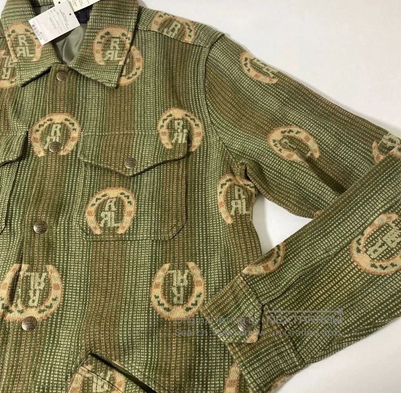 RRL Ralph Lauren Ralph Lauren Long Sleeve Printed Cotton Shirt. Size US L / EU 52-54 / 3 - 7 Thumbnail