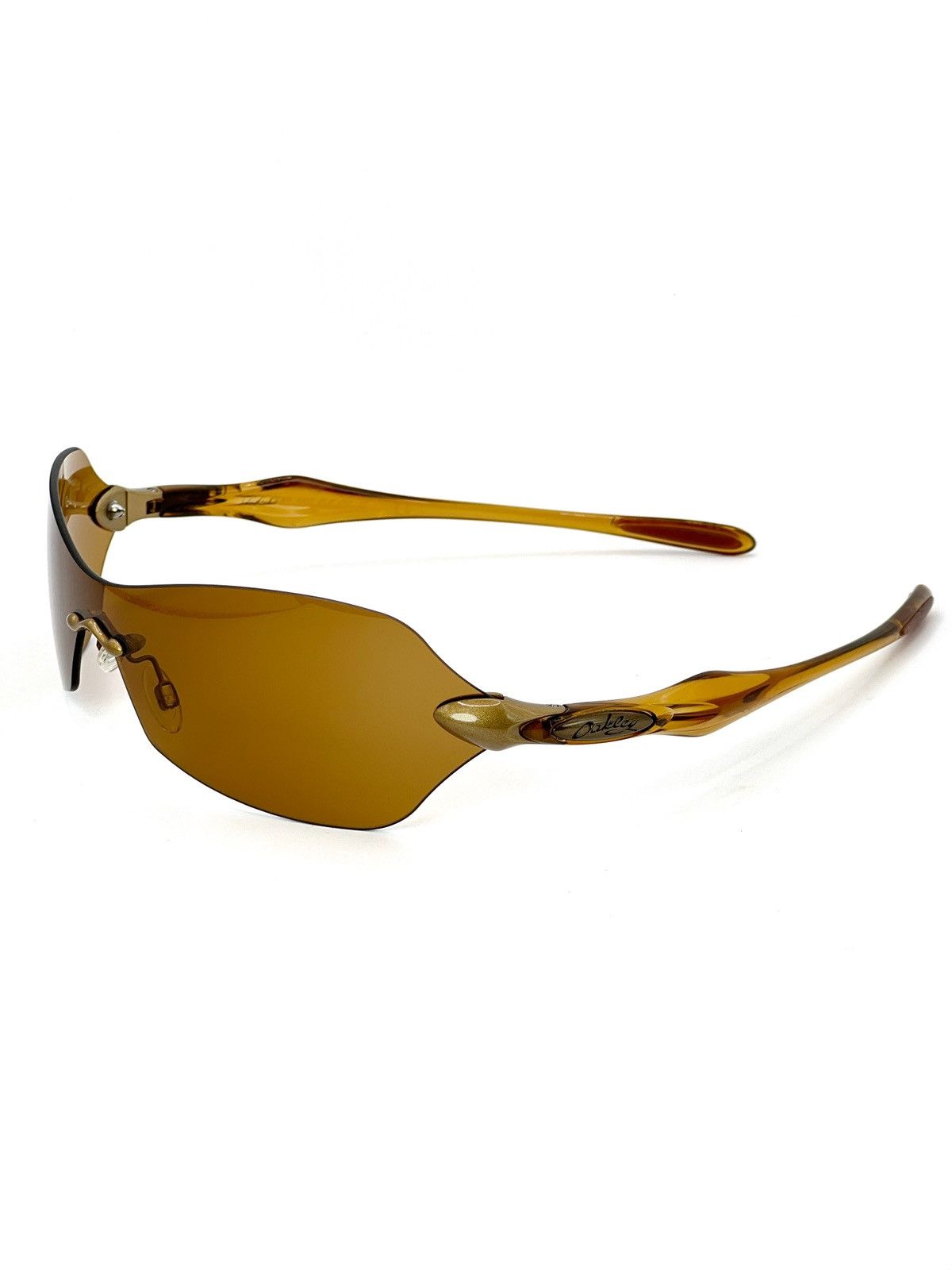 2004 Vintage Oakley Dartboard Honey Bronze Sunglasses in Gold, Women's