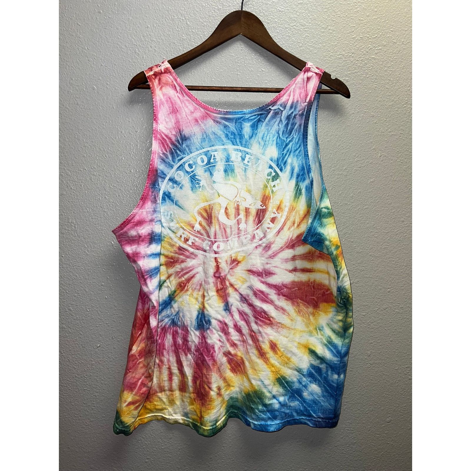 Gildan Vintage Cocoa Beach Surf Company Shirt Tie Dye Tank Tee 90s Size US XL / EU 56 / 4 - 5 Thumbnail