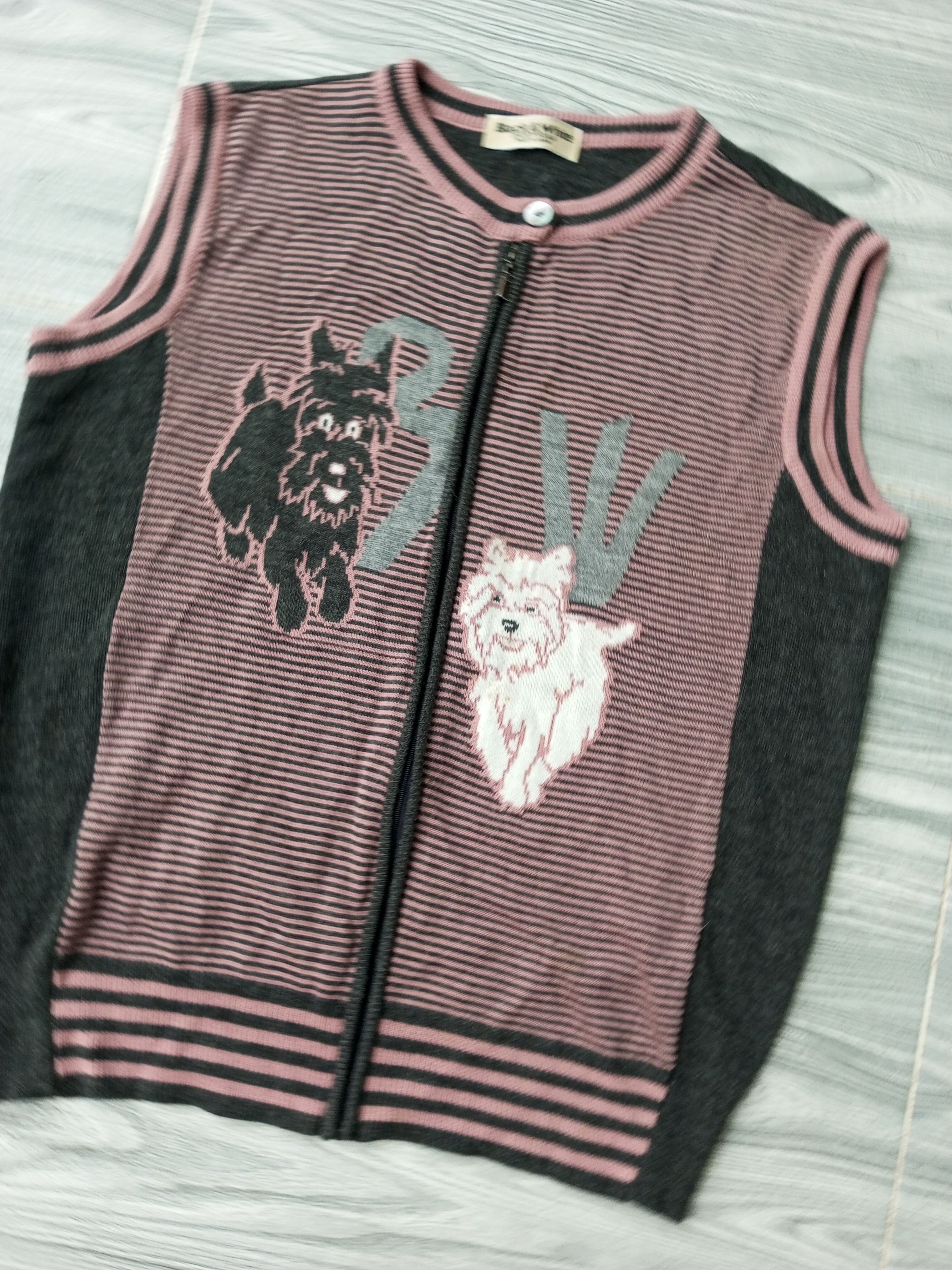 Japanese Brand × Vintage Vintage Black & White Japanese Brand Knit Wear Size US L / EU 52-54 / 3 - 2 Thumbnail