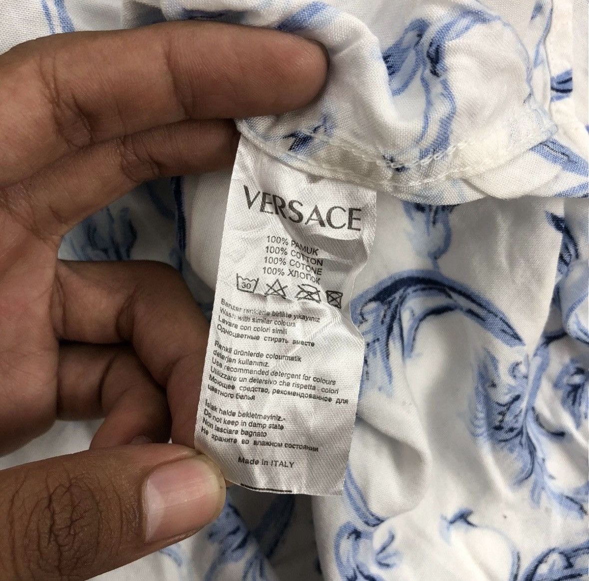 Versace 2000s Archives Versace Floral Shirt Size US M / EU 48-50 / 2 - 7 Thumbnail