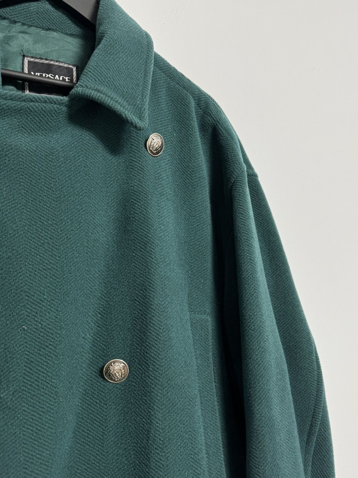 Versace Versace Coat Men’s Green Wool Luxury Coats Size US L / EU 52-54 / 3 - 6 Thumbnail