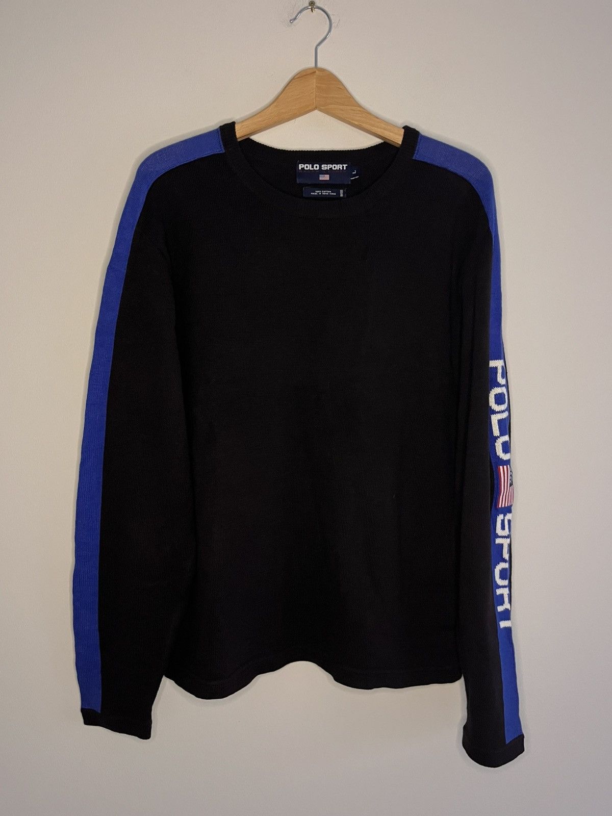 Polo Ralph Lauren 90s Polo Sport - Knitted Sweater Size US L / EU 52-54 / 3 - 1 Thumbnail