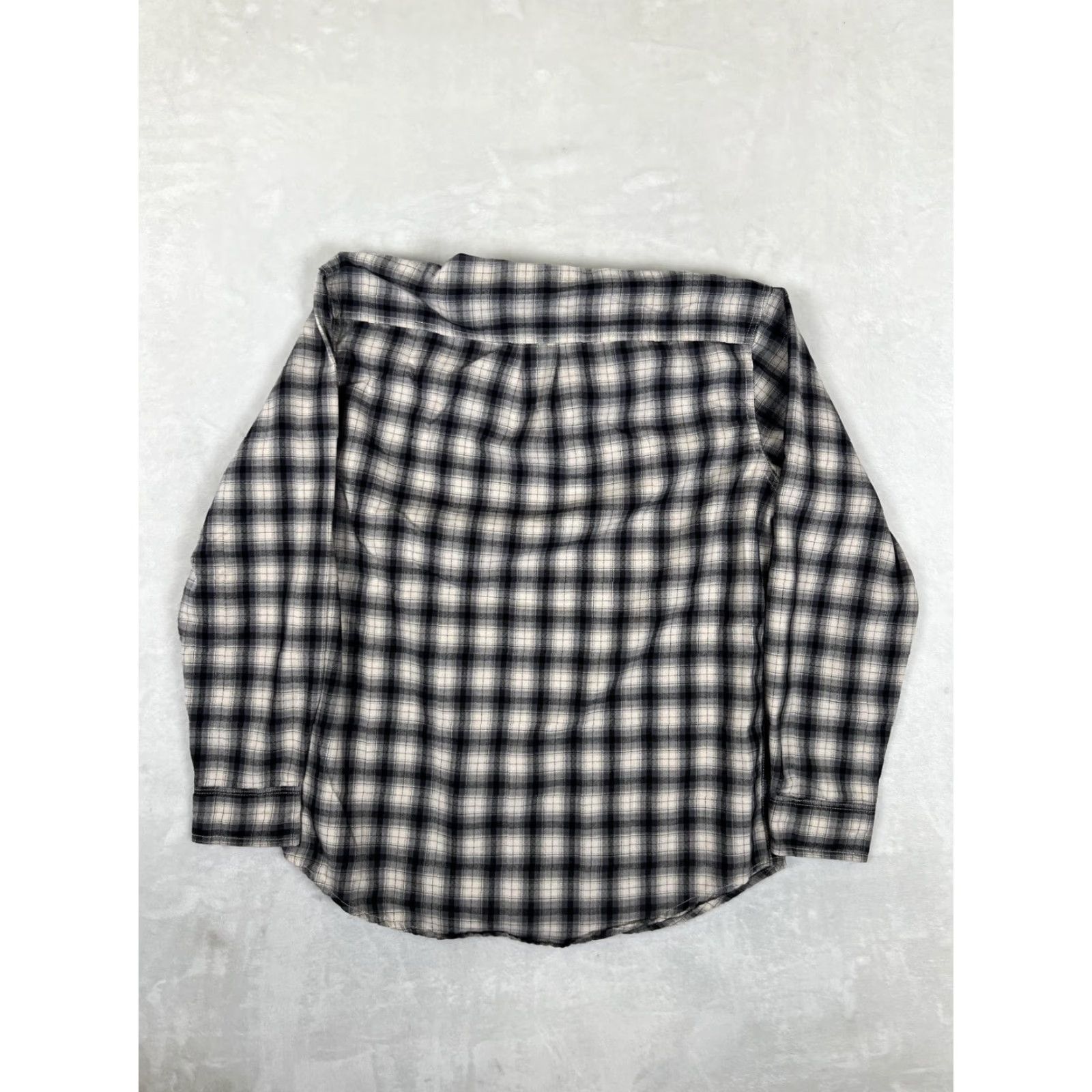 Vintage G.H. Bass & Co. Shirt Mens Large Gray Plaid Flannel Long Sleeve Button Front Size US L / EU 52-54 / 3 - 6 Thumbnail