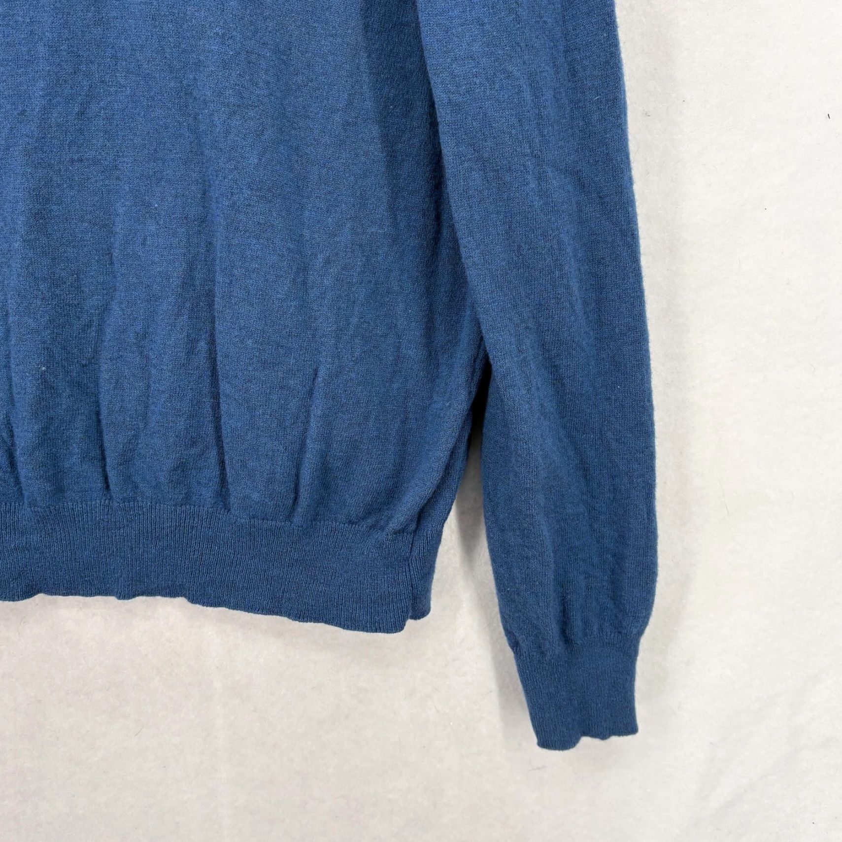 Jos. A. Bank Jos. A. Bank Sweater Mens XL Blue Wool Nylon Pullover Long Sleeve Knitted Knit Collared Button Solid Wool Blend Pullover XL Mens Blue Size US XL / EU 56 / 4 - 3 Thumbnail