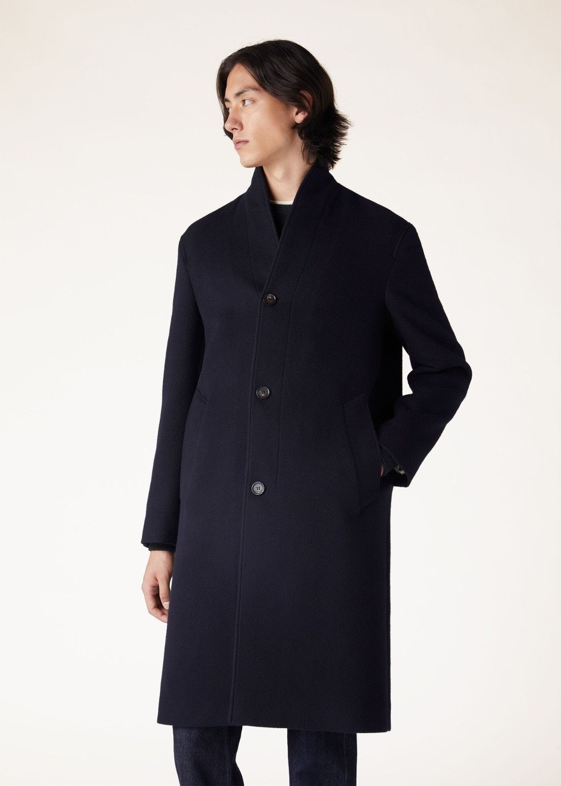 Loro Piana o1srvl11e0125 Daito Coat in Navy Blue Size US L / EU 52-54 / 3 - 3 Thumbnail