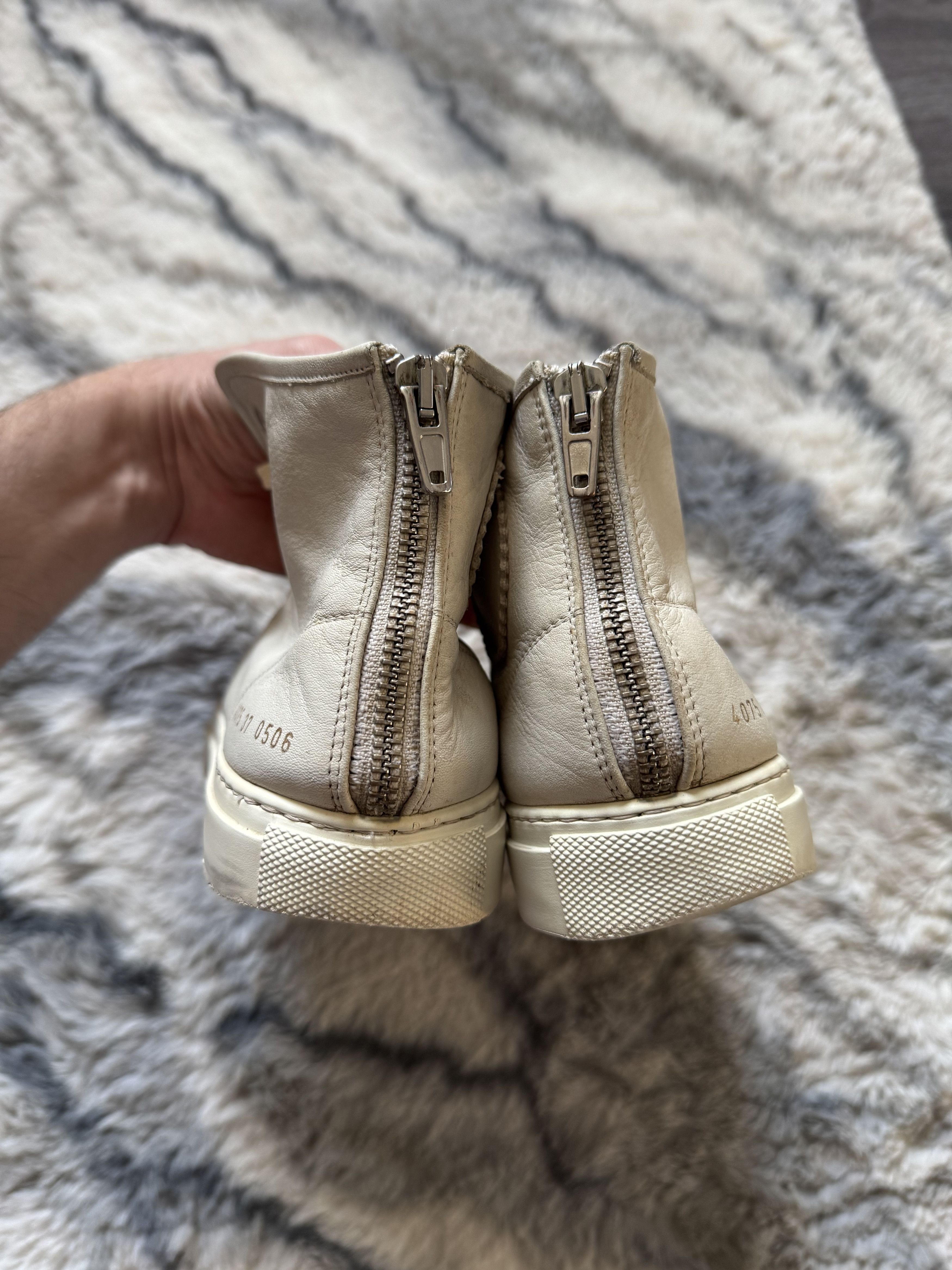 Common Projects Common Project High Top Zip Beige Sneakers Size US 6 / EU 39 - 8 Thumbnail