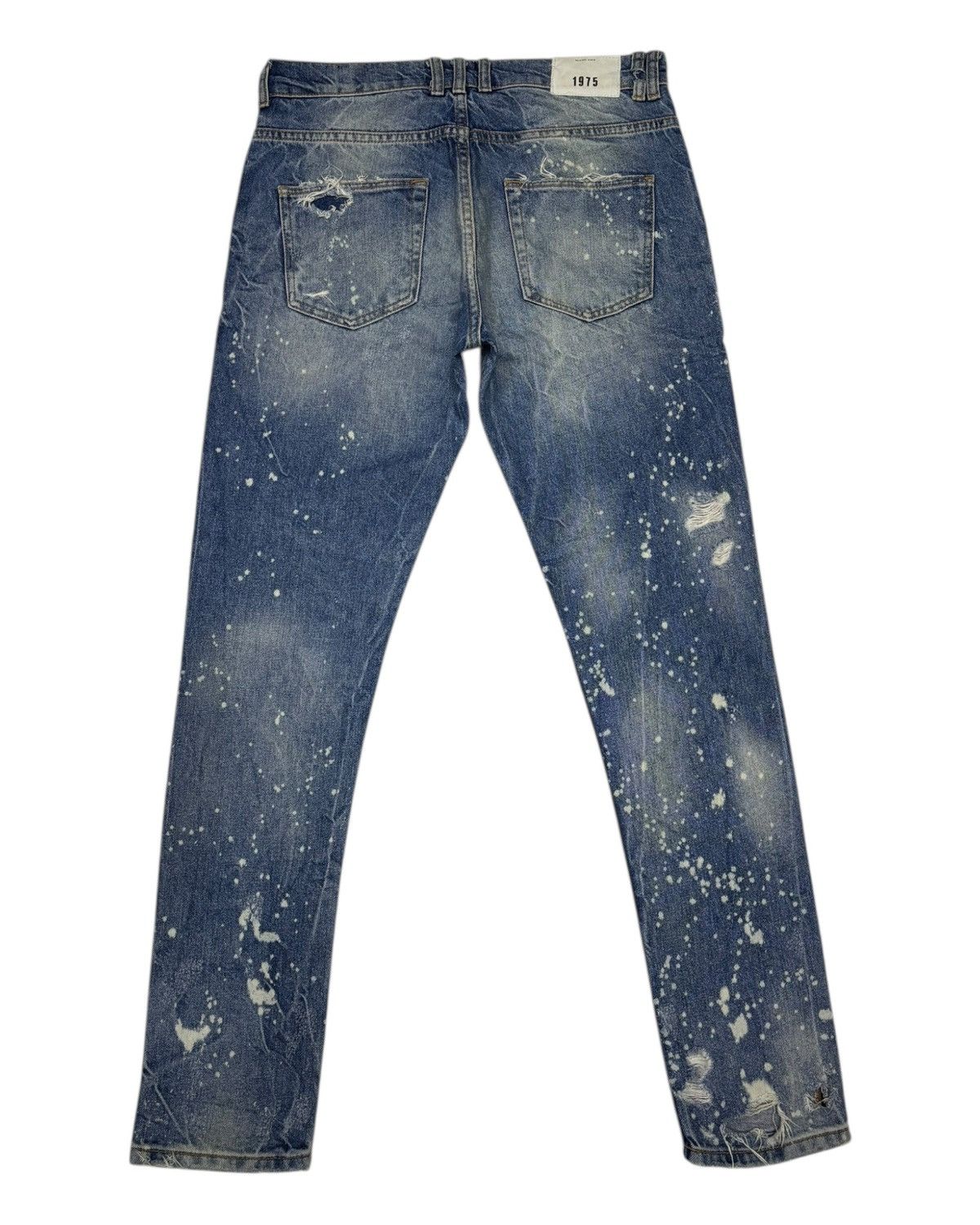 Le Grande Bleu (L.G.B.) ZARA ACID WASH DISTRESSED DENIM JEANS Size US 30 / EU 46 - 9 Thumbnail