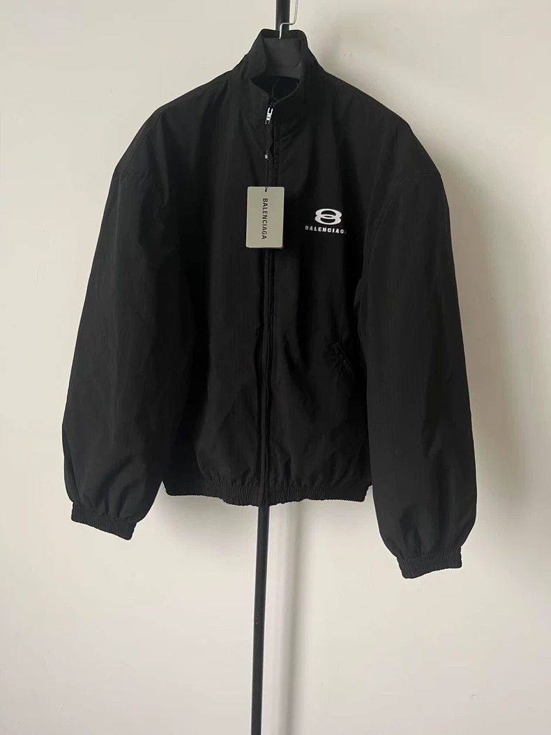 Balenciaga Balenciaga size 1 Solid Logo Print Zip Jacket Jacket Size US XS / EU 42 / 0 - 1 Thumbnail