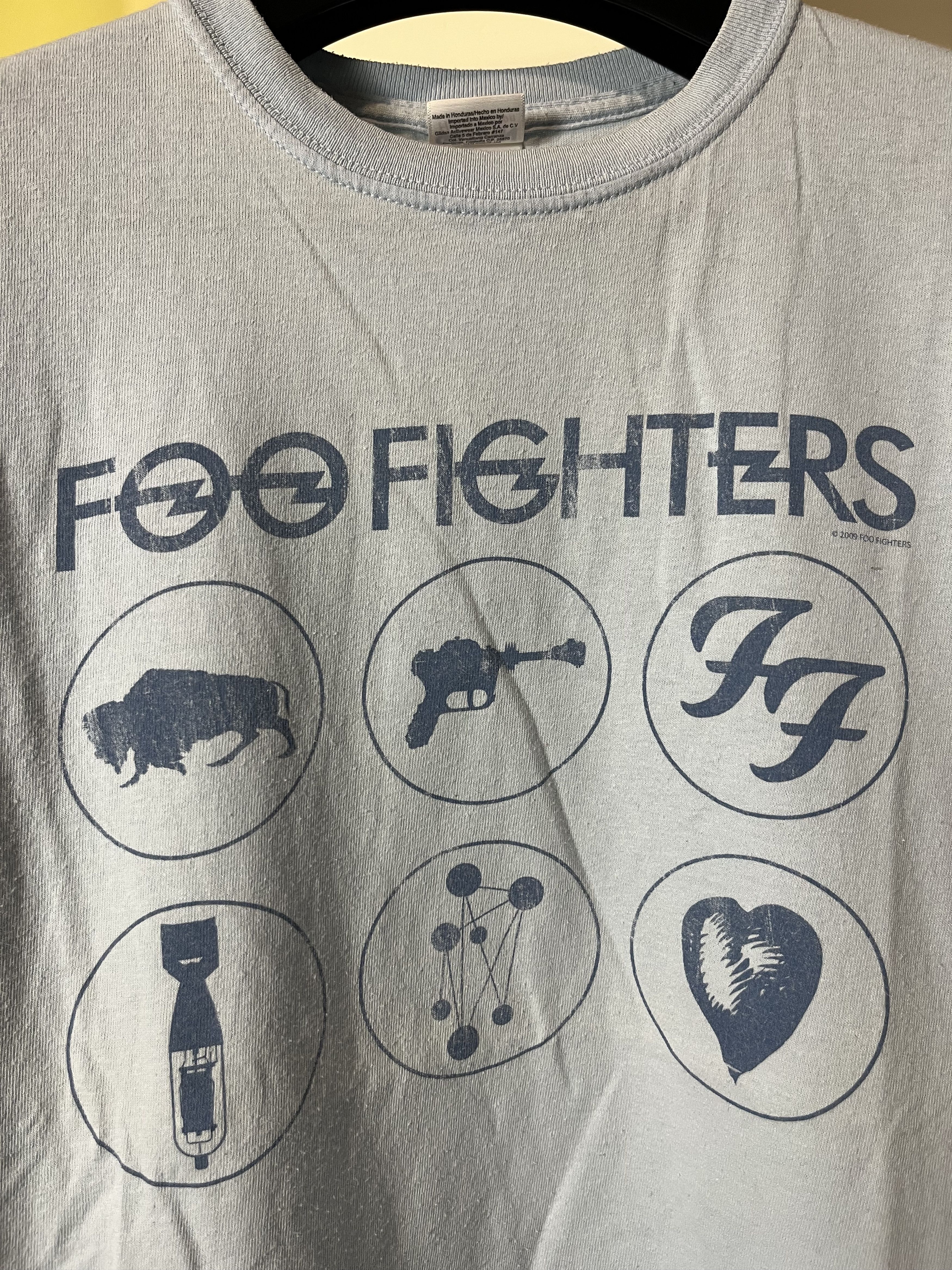 Band Tees × Vintage Foo Fighters Blue Band Tee Size US M / EU 48-50 / 2 - 3 Thumbnail