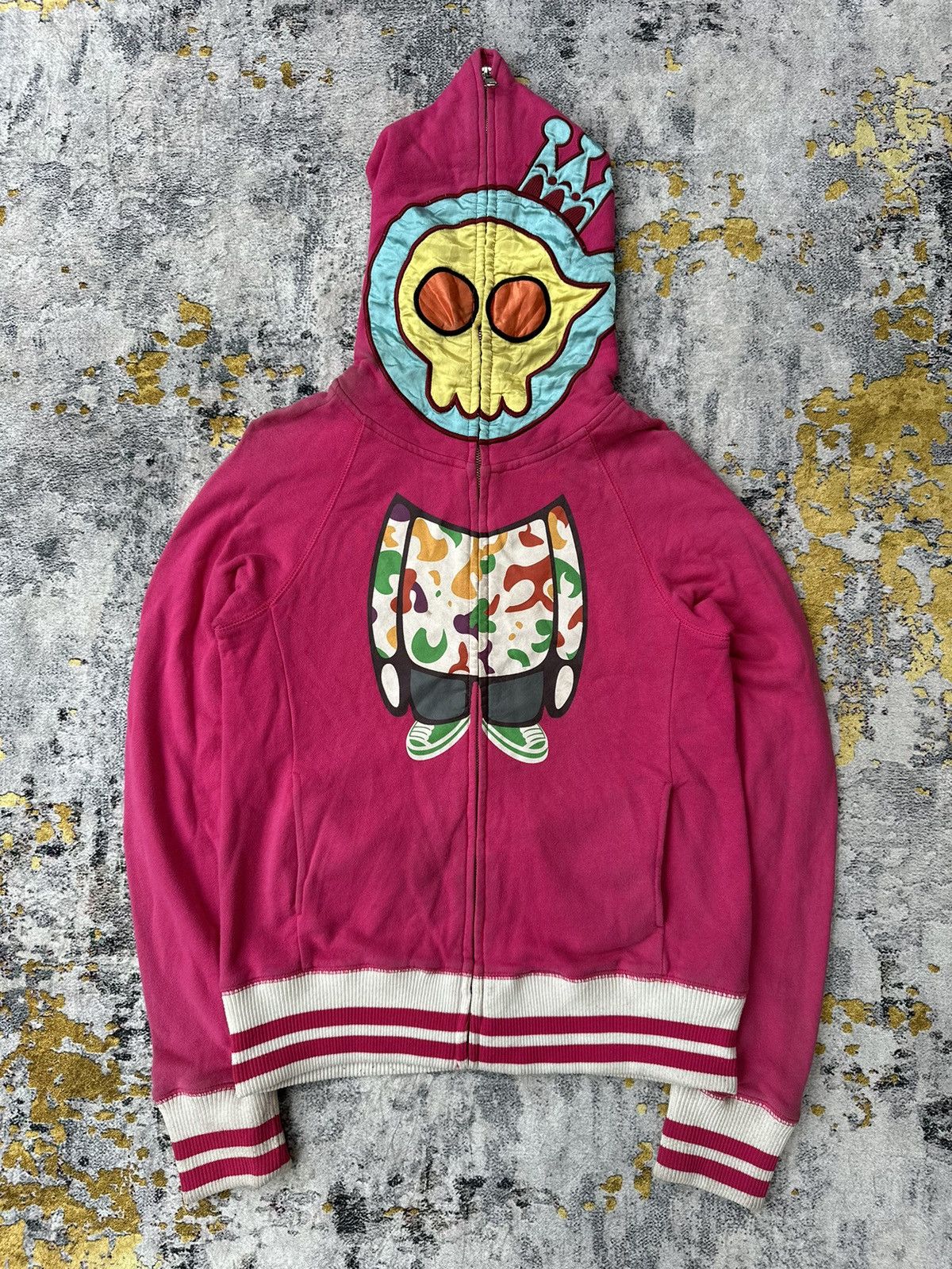 20471120 HUMAN KING SKULL FUR FULL ZIP HOODIE IFSIX LGB BAPE STYLE Size M / US 6-8 / IT 42-44 - 2 Thumbnail