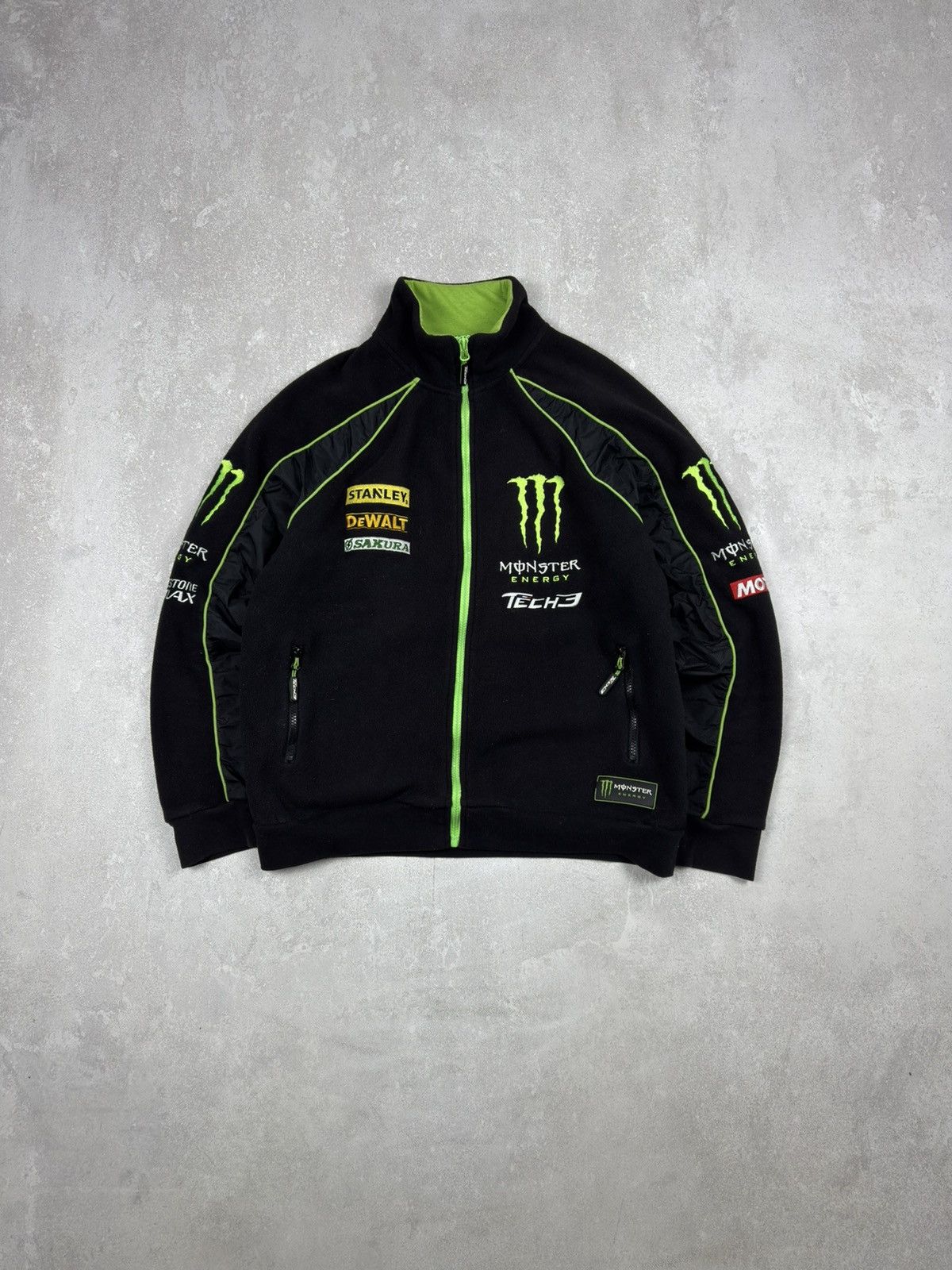 Fox Racing Monster Energy Tech3 MotoGP Vintage Racing Fleece Jacket Y2K Size US S / EU 44-46 / 1 - 1 Thumbnail