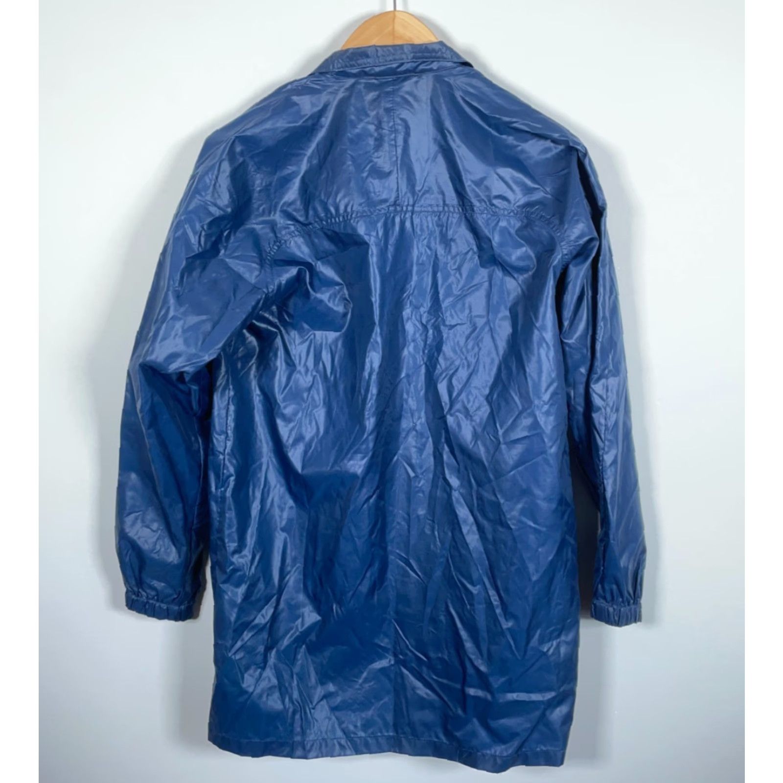 Lacoste VINTAGE Lacoste Windbreaker Jacket Blue Dark Alligator Logo Zip Up 80s Medium Mens Size US M / EU 48-50 / 2 - 2 Thumbnail