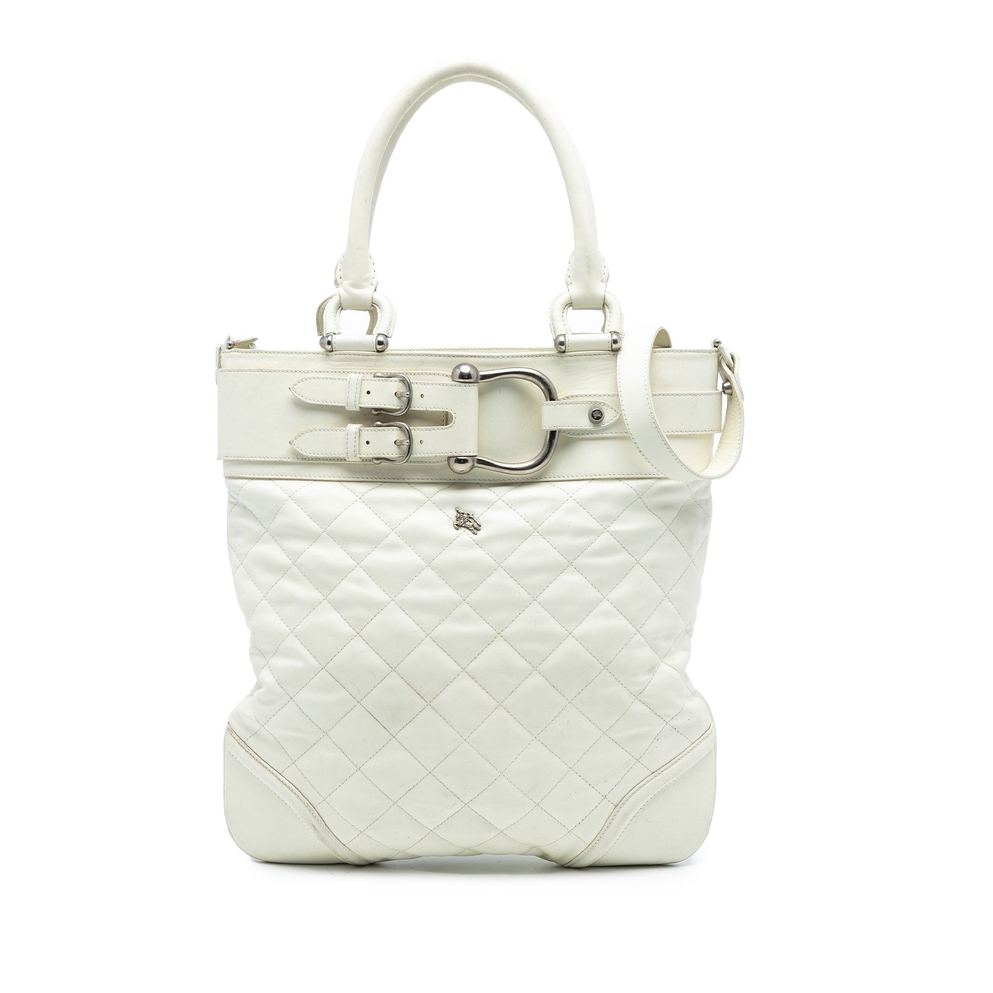 Burberry Quilted Leather Hillgate Convertible Tote