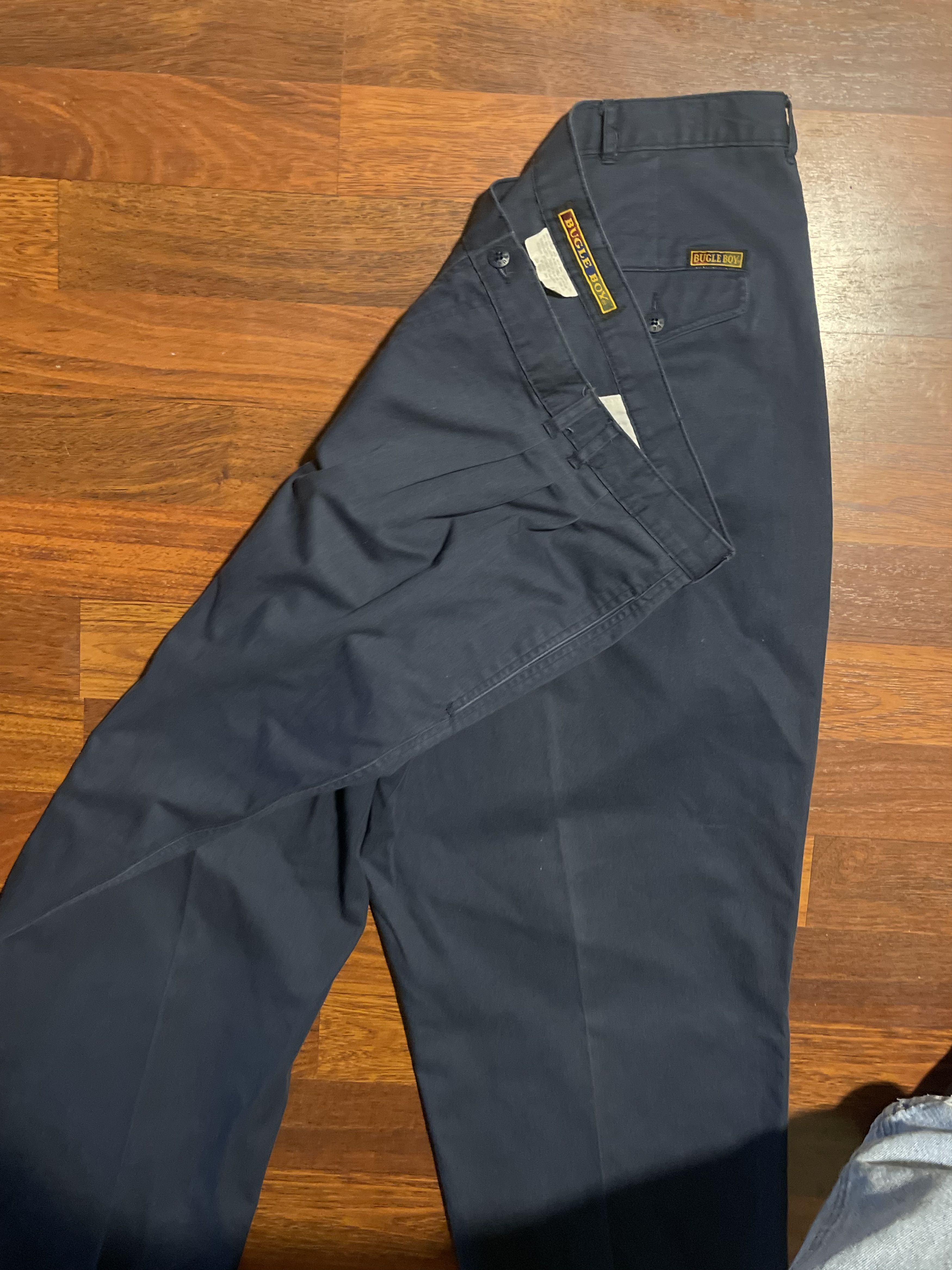 Bugle Boy Vintage Bugle Boy Chino trouser Mens W Navy Pleated Front Size US 40 / EU 56 - 5 Thumbnail