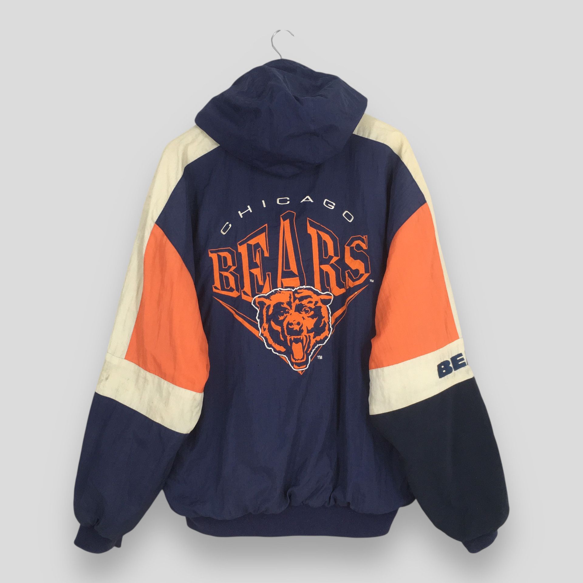 NFL Vintage 90s Chicago Bears NFL Bomber Jacket 2XL Size US XXL / EU 58 / 5 - 10 Thumbnail