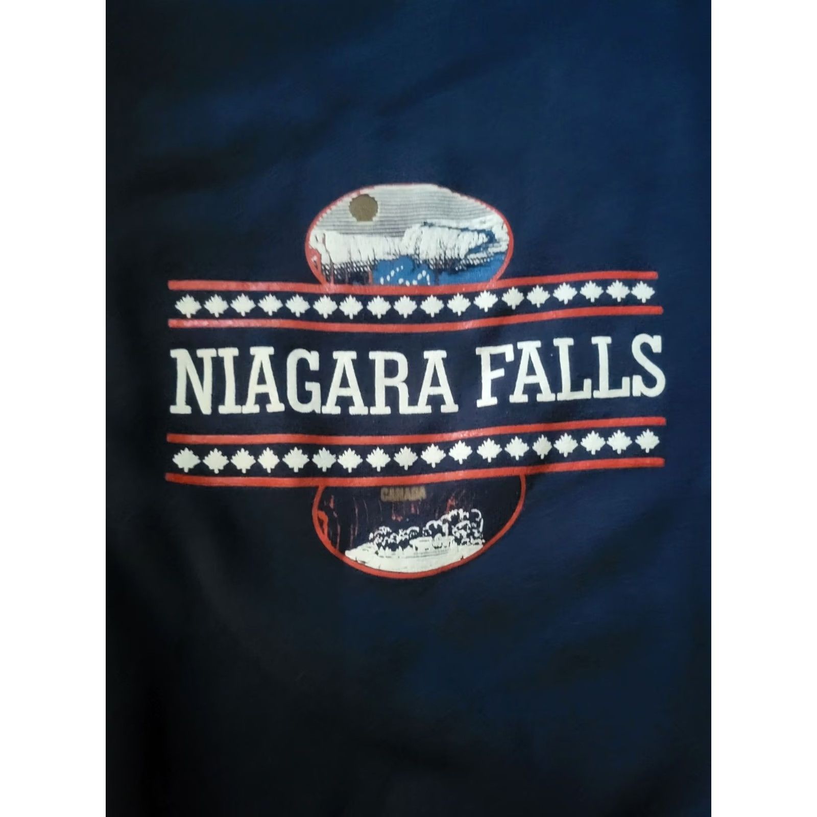 Vintage VINTAGE WAM Niagara Falls Crewneck Hoodie XL Men Blue Graphic Print 90s Nature Outdoor Cotton Polyester Pullover Size US XL / EU 56 / 4 - 2 Thumbnail
