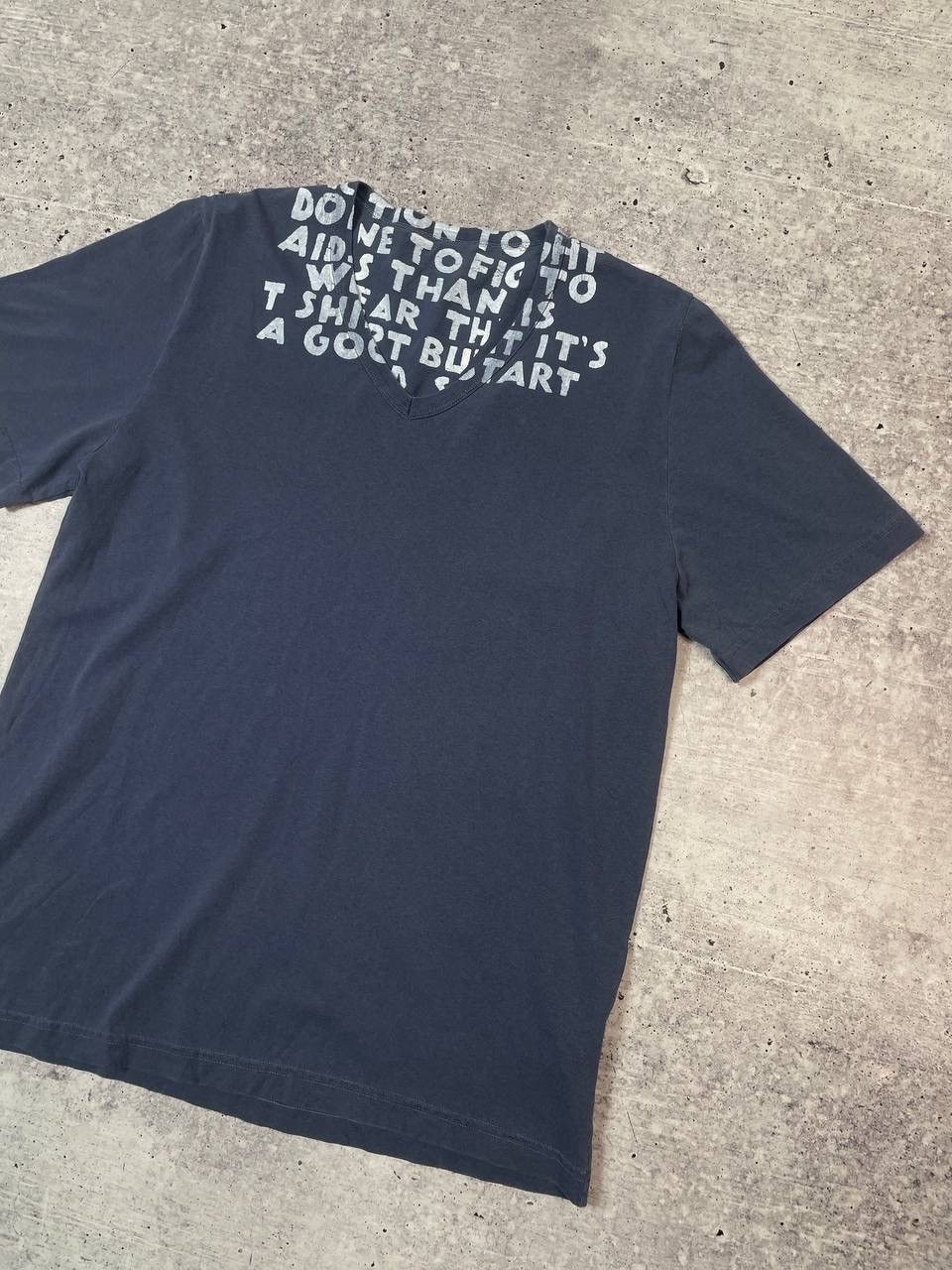 Maison Margiela New Maison Margiela V Neck Washed Tee T-Shirt Y2K Size US M / EU 48-50 / 2 - 3 Thumbnail