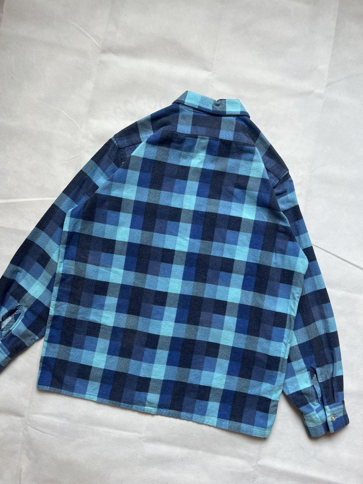 Beams Plus Beams Japanese Brand Blue Plaid Flannel Checkered Size US M / EU 48-50 / 2 - 6 Thumbnail