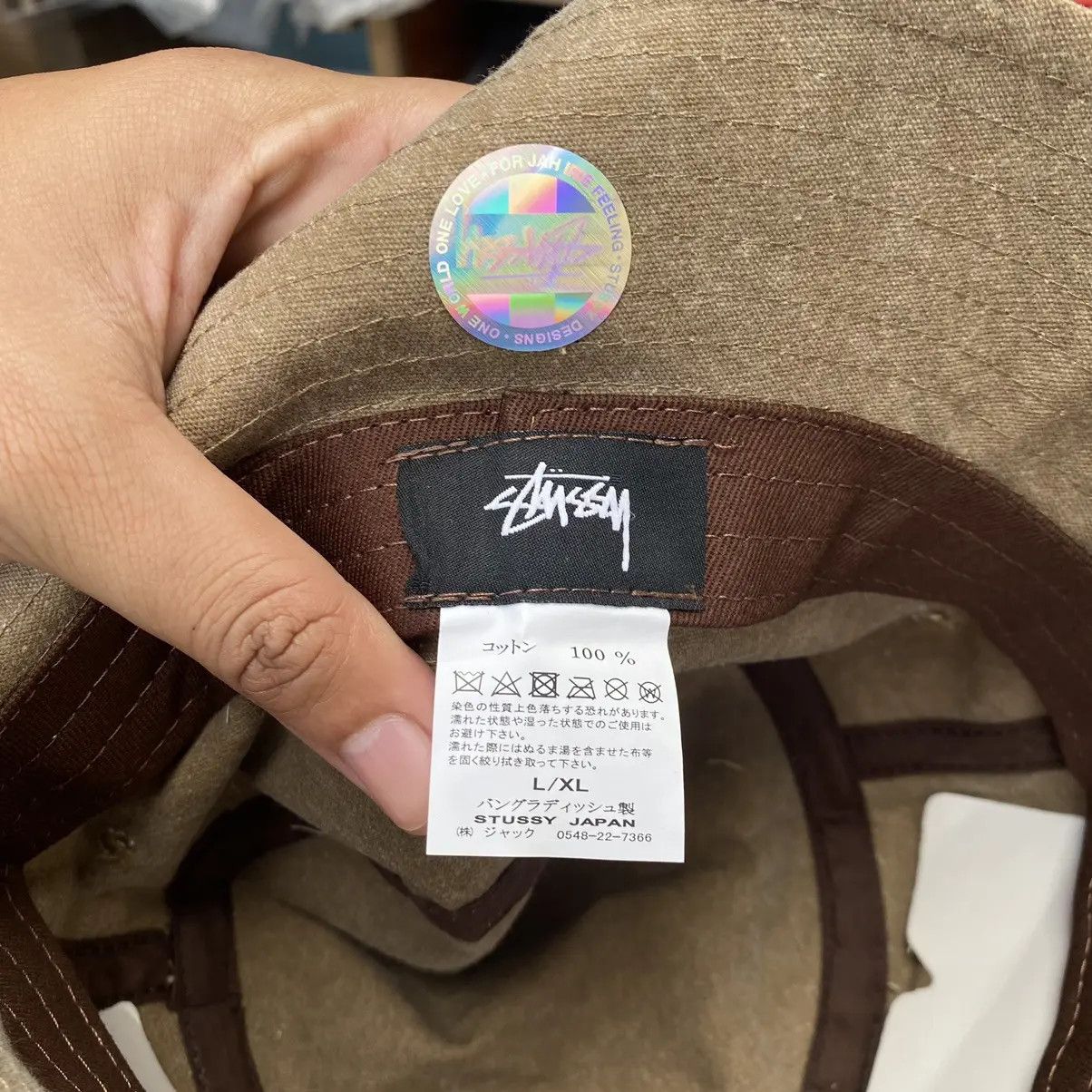 Stussy STUSSY BUCKET HAT LOGO BROWN WASH Size ONE SIZE - 2 Thumbnail