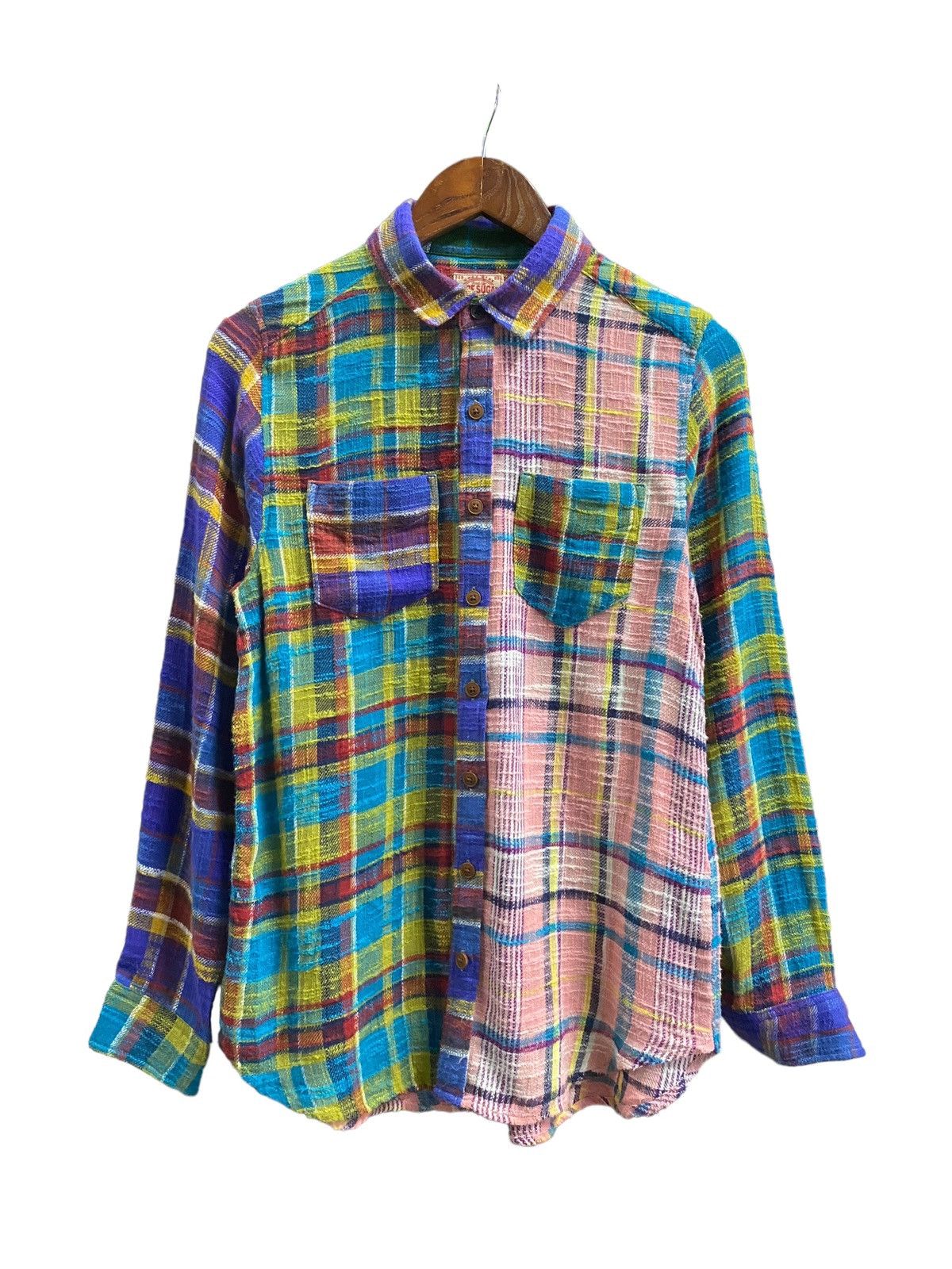 Flannel × Japanese Brand × Vintage Vintage Cube Sugar Flannel Size US M / EU 48-50 / 2 - 1 Thumbnail