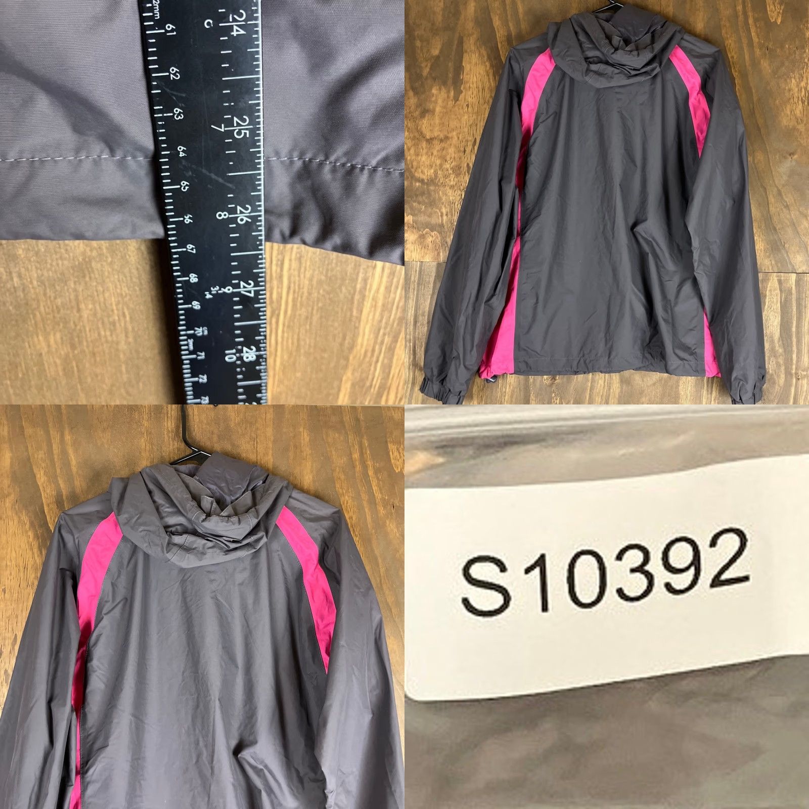 Pinko Coleman Jacket Gray Pink Windbreaker Womens Zip Up 100% Nylon L XL Hooded Full Zip Casual Outdoors Size L / US 10 / IT 46 - 8 Thumbnail