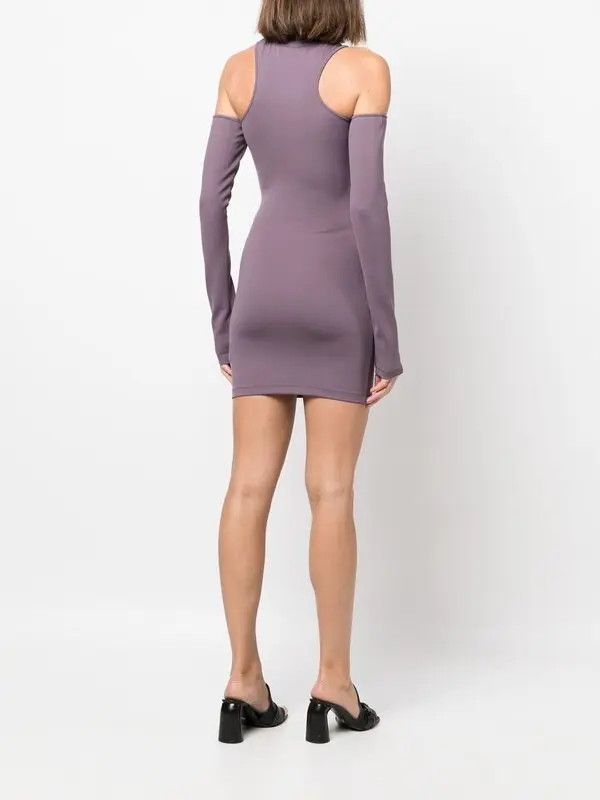 Off-White o1y1225 Mini Dress in Mauve Size S / US 4 / IT 40 - 5 Thumbnail