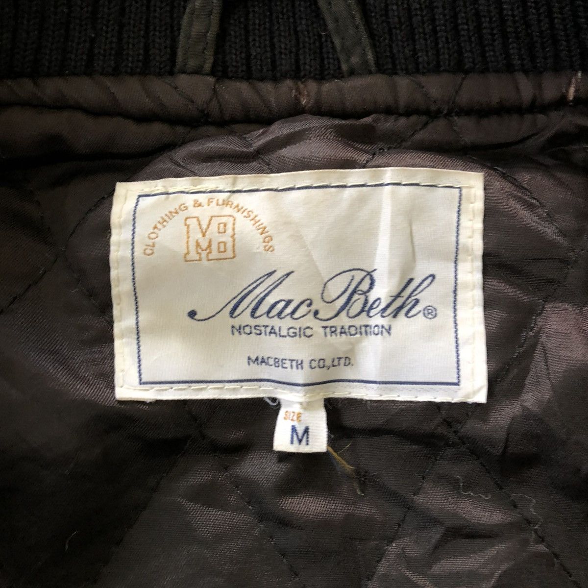 Macbeth MACBETH Nice Back Design Wool Leather Sleeve Varsity Jacket Size US M / EU 48-50 / 2 - 10 Thumbnail