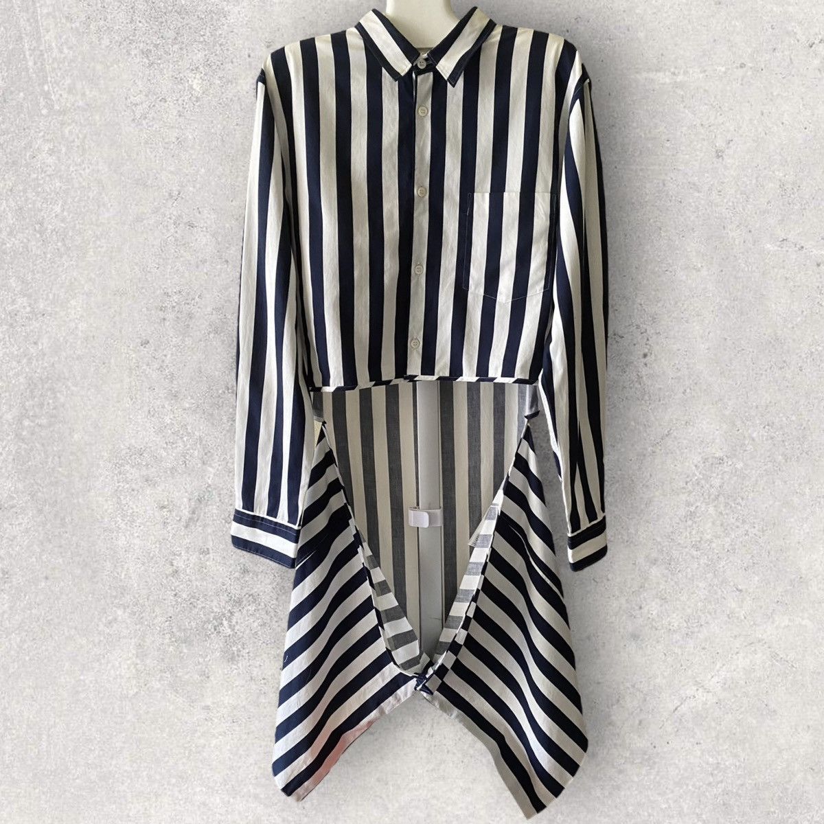 Comme des Garcons SS16 Blue/White Stripe Shirt Size US M / EU 48-50 / 2 - 1 Thumbnail
