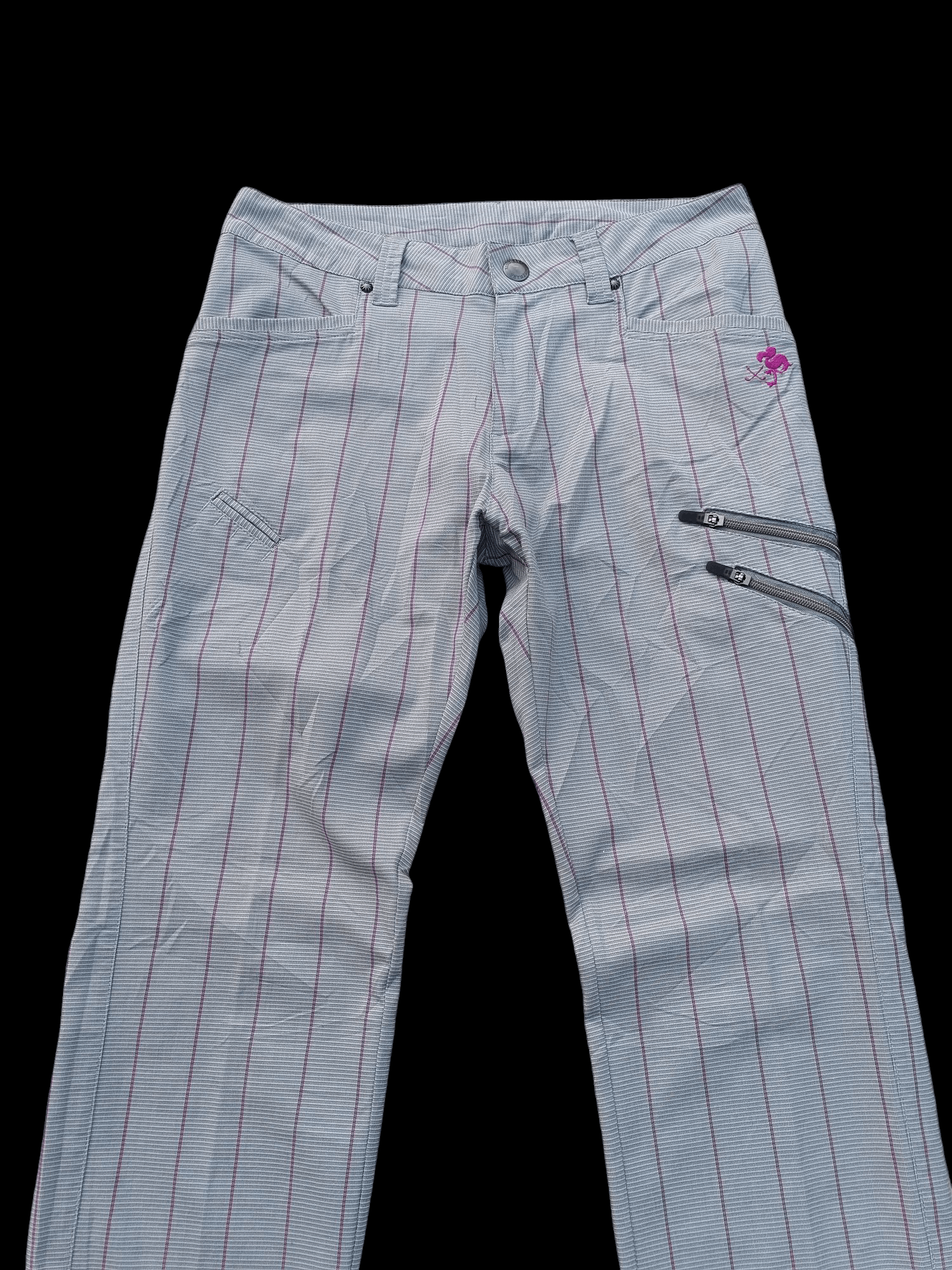 Japanese Brand × Vintage DOPE ! Kissmark 💋 Striped Flat Multi Pocket Pants E224 Size US 32 / EU 48 - 2 Thumbnail