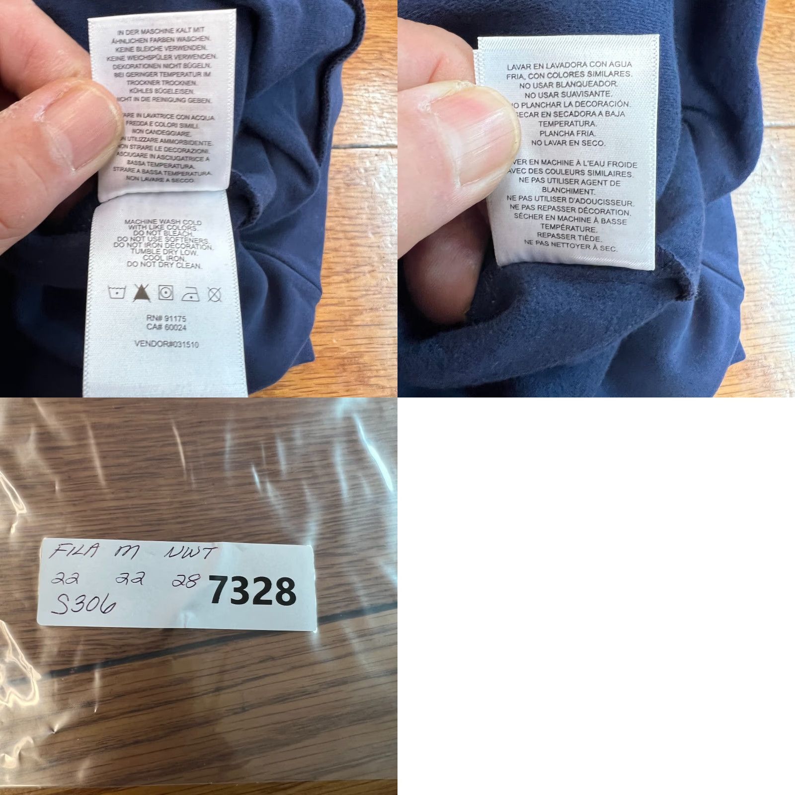 Fila FILA Mens Long Sleeve Crew Neck Pullover Sweatshirt Blue Size M Regular Fit Size US M / EU 48-50 / 2 - 8 Thumbnail