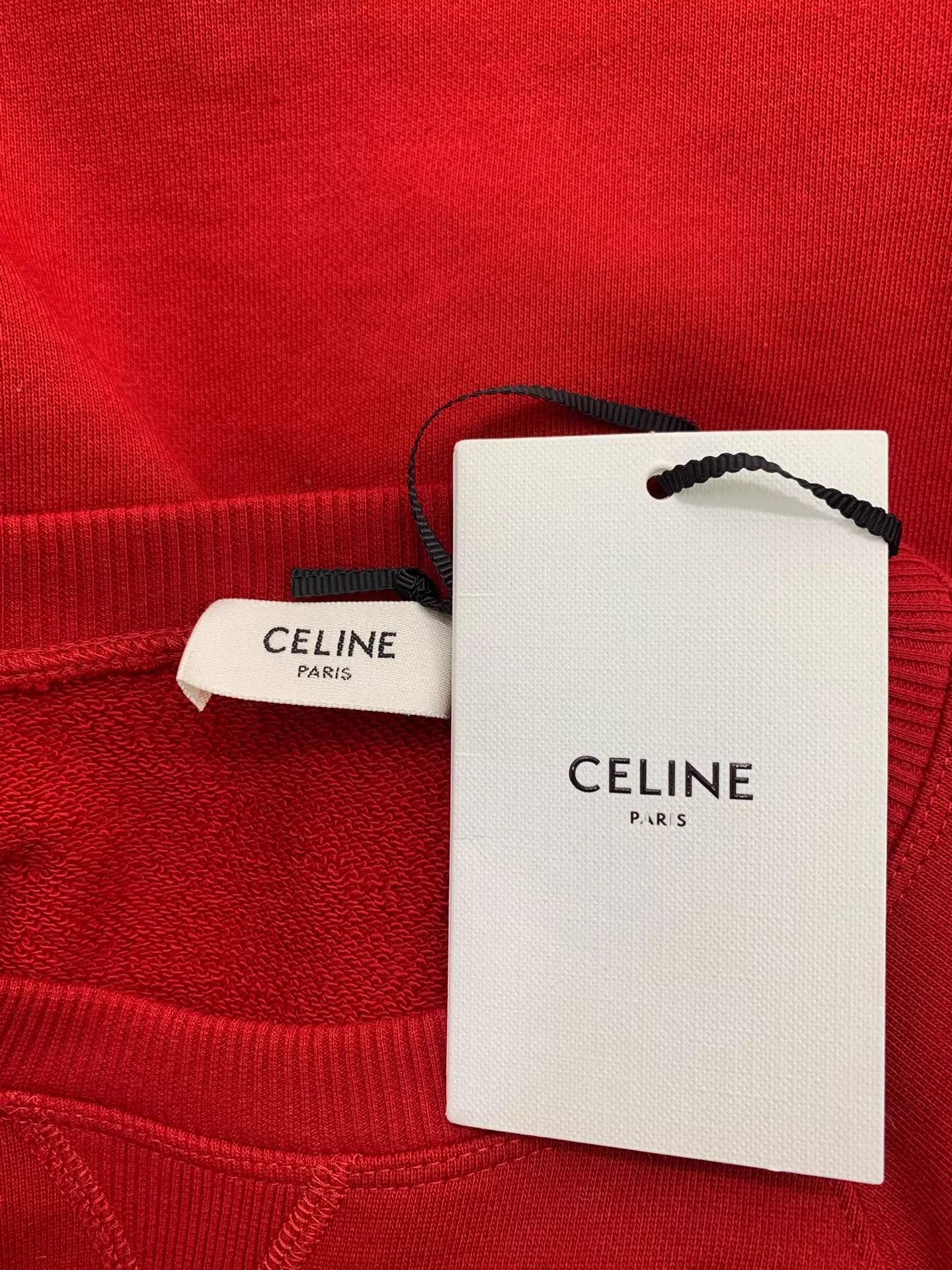 Celine Celine Red Crewneck Sweatshirt S NWT Size S / US 4 / IT 40 - 4 Thumbnail