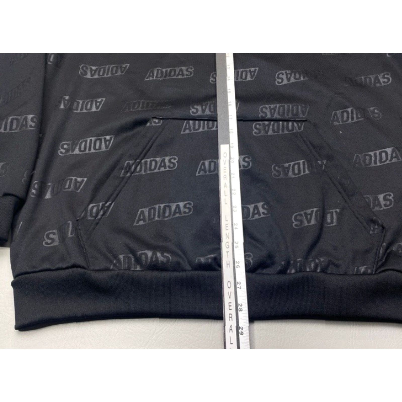 Adidas VINTAGE Adidas Hoodie Pullover All Over Print Men’s XL Adidas Logo Black 8259 Size US XL / EU 56 / 4 - 7 Thumbnail