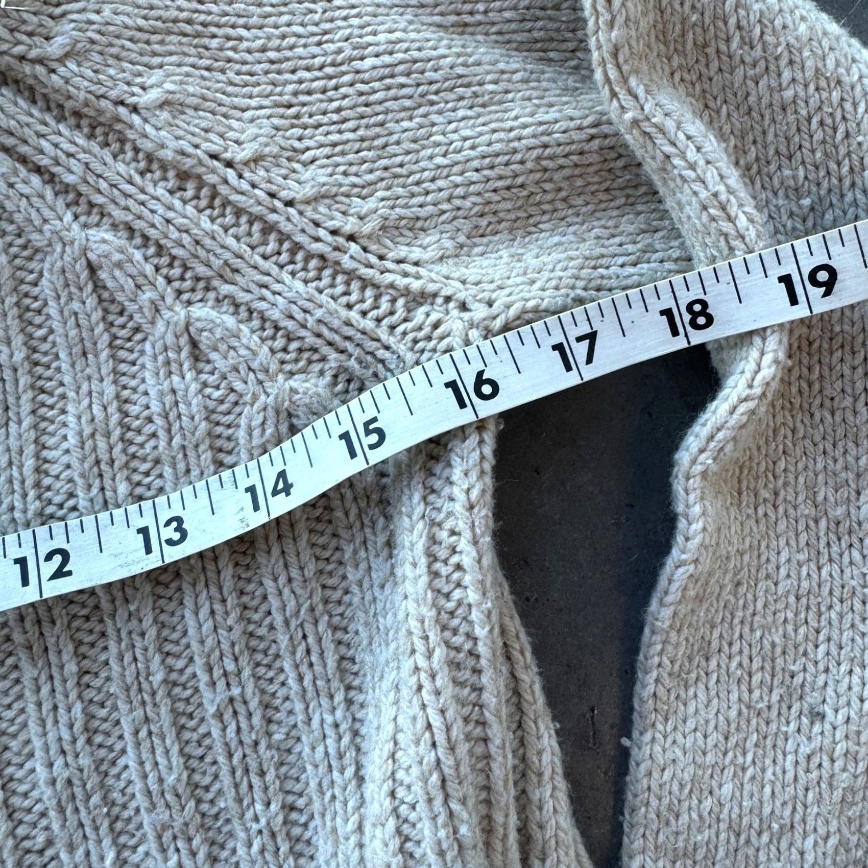 Essentials VINTAGE Y2K Beige Knit Collared Button Up Longsleeve Sweater Essential Medium Women's Shirt Size M / US 6-8 / IT 42-44 - 3 Thumbnail
